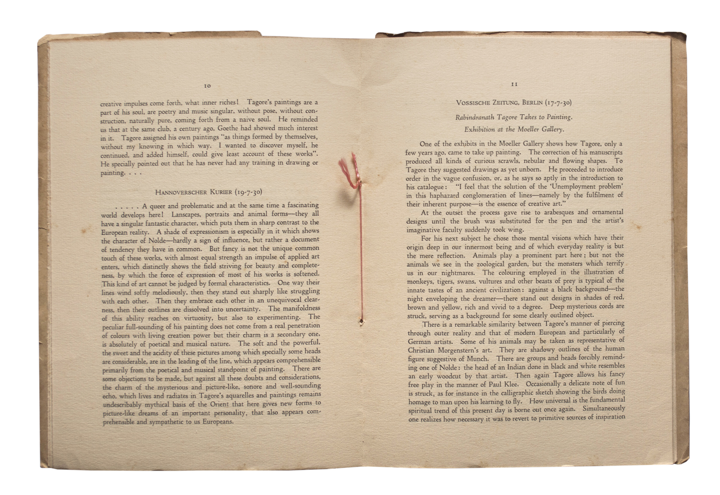 Various - Foreign Comments on Paintings by Rabindranath Tagore circa 1930