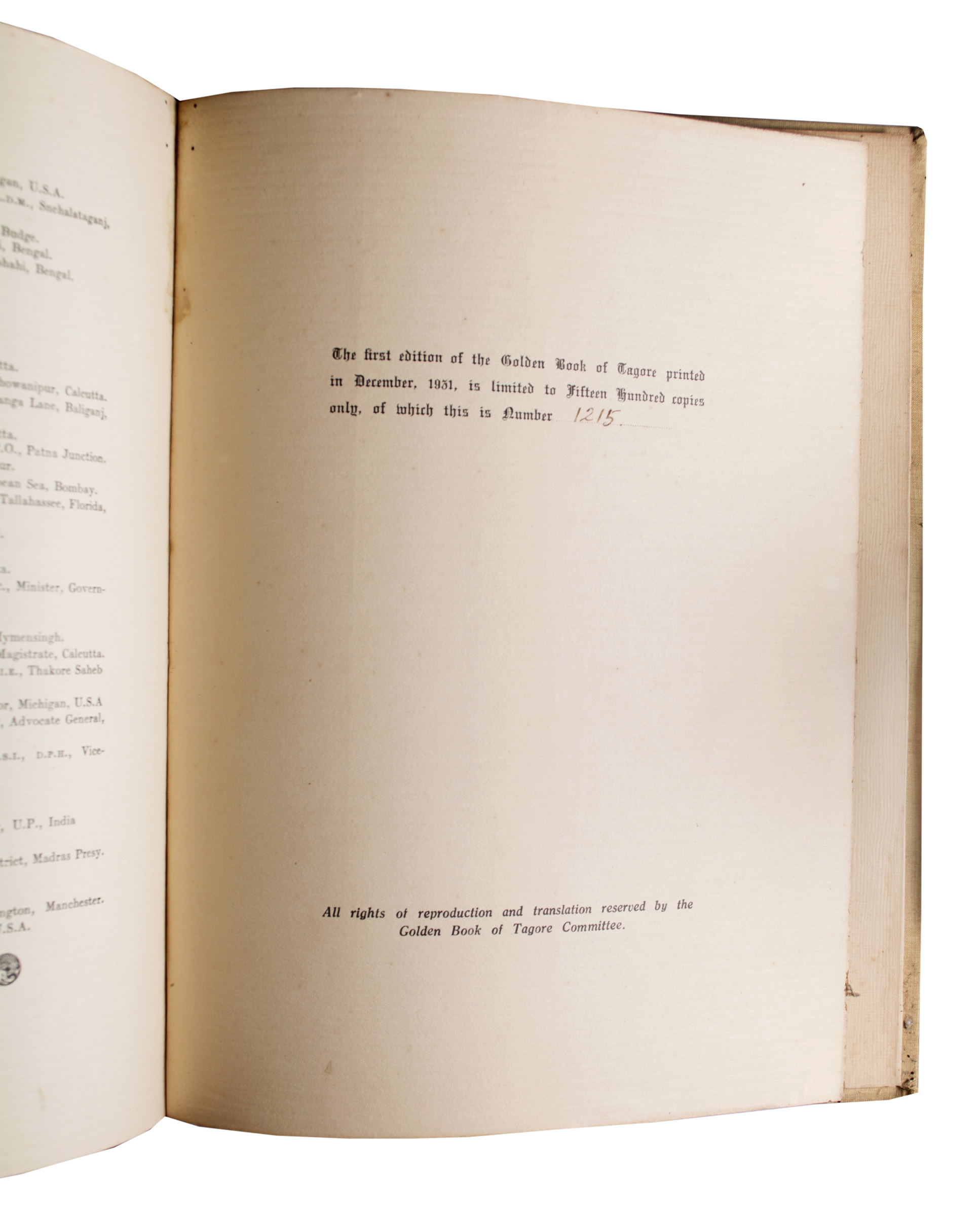 Ramananda Chatterjee - Golden Book of Tagore edited by Ramananda Chatterjee 1931 edition