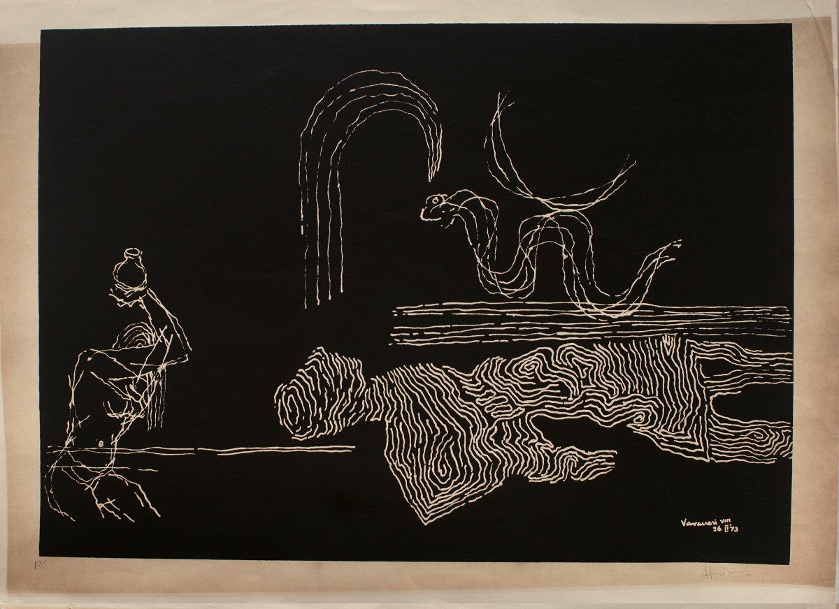 Maqbool Fida Husain Benaras Portfolio 1973 VIII