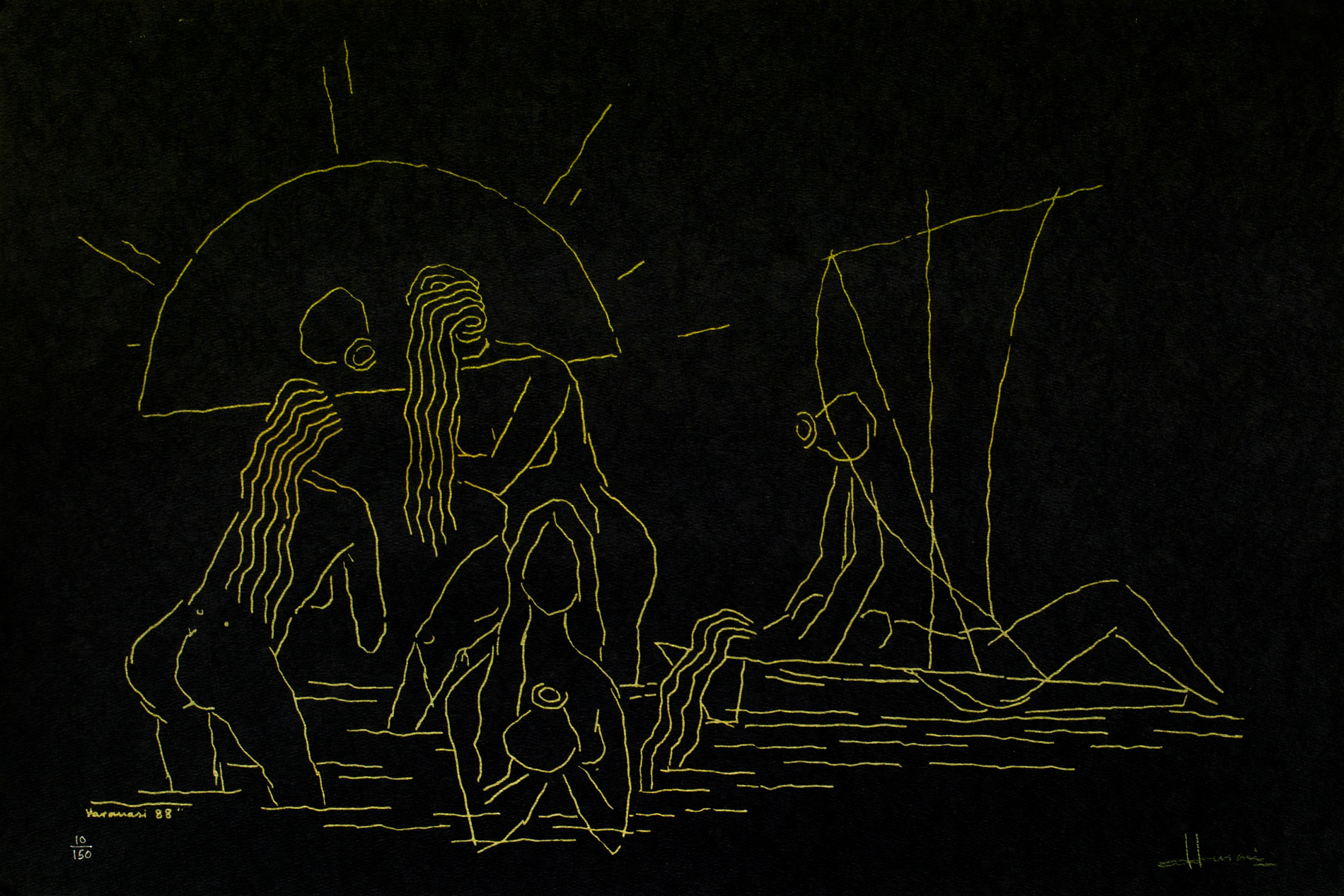 MAQBOOL FIDA HUSAIN (1915 -  2011) - BENARAS (1988)