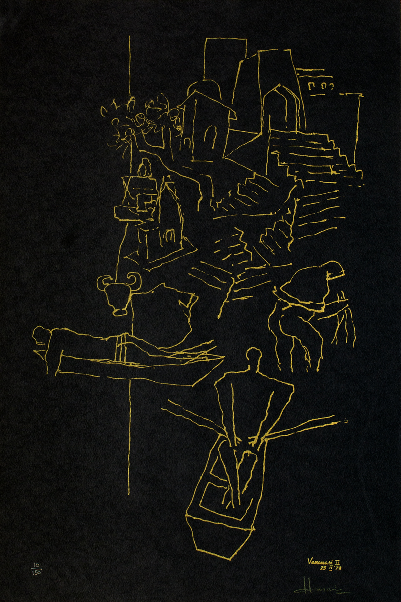 MAQBOOL FIDA HUSAIN (1915 -  2011) - BENARAS (1988)