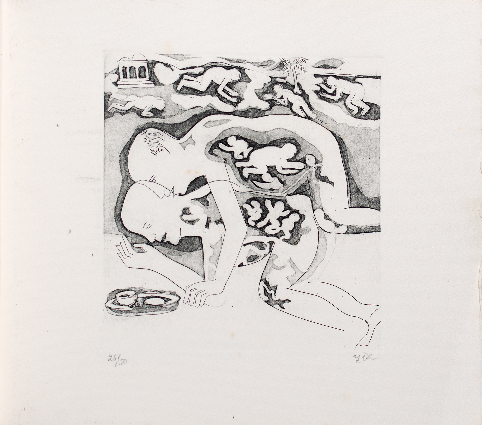 Bhupen Khakhar Etchings Phoren Soap 14 Circa 1990