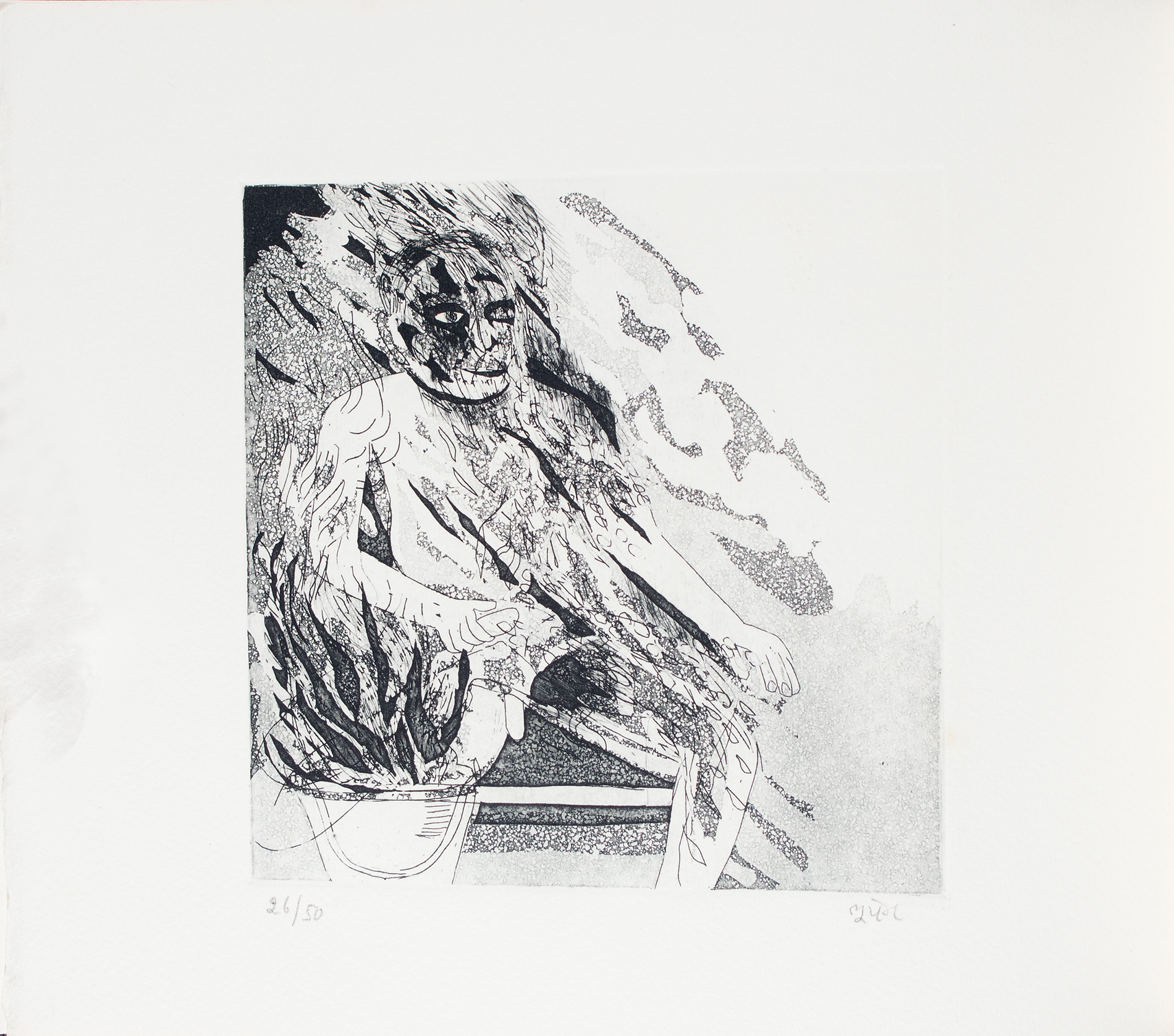 Bhupen Khakhar Etchings Phoren Soap 5 Circa 1990