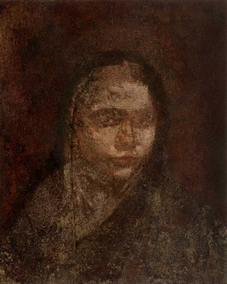 Jamini Roy Unfinished Portrait Verso Circa 1920