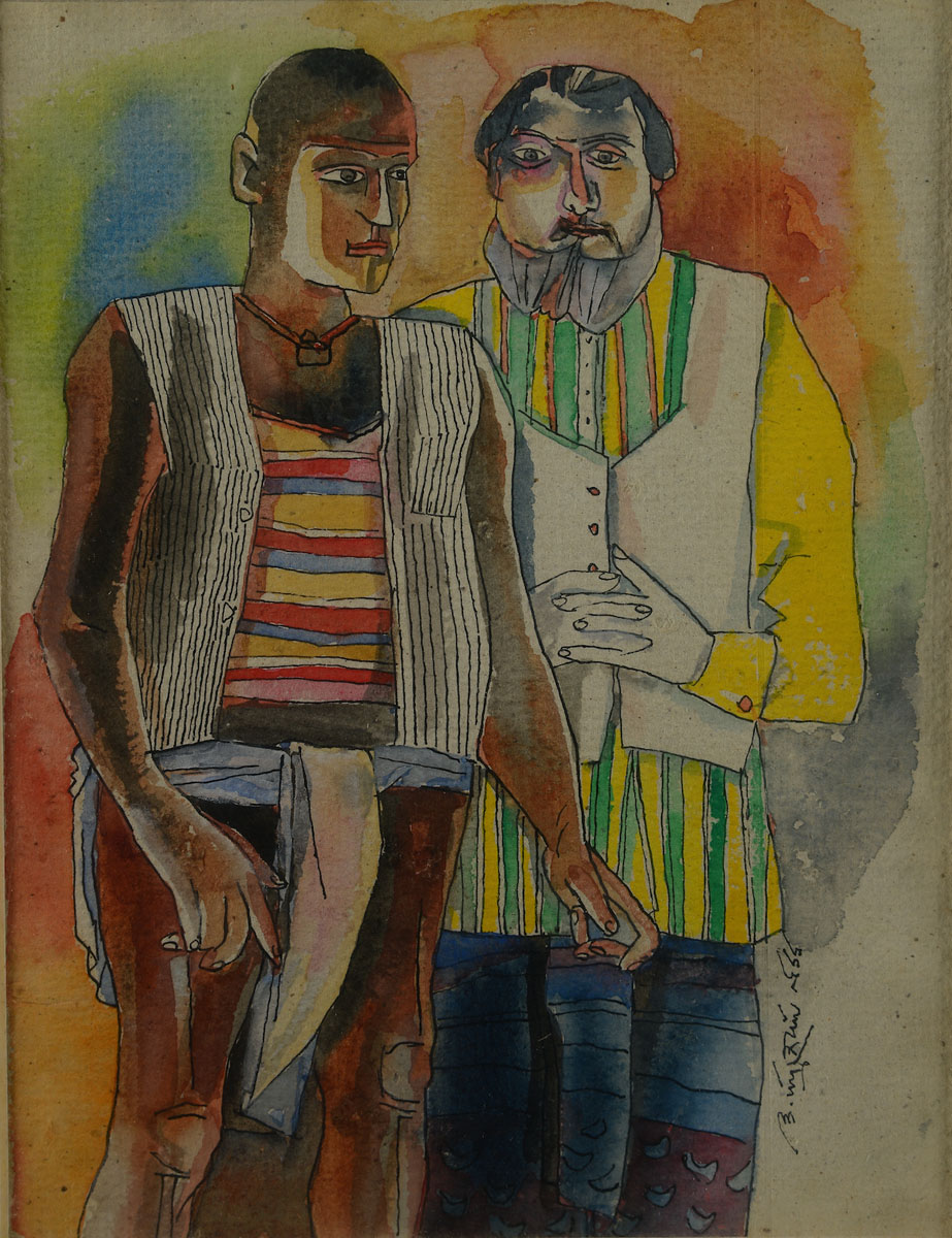 Kalal Laxma Goud Figurative Set Of 2 1988