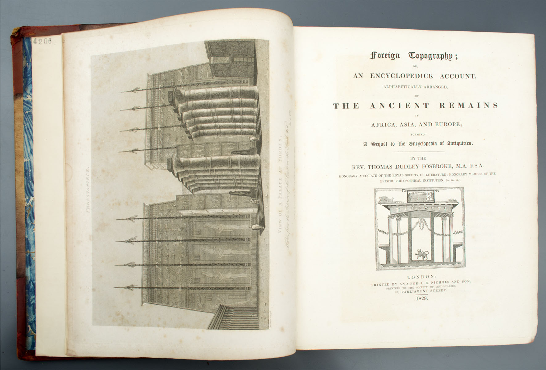 Rev. Thomas Dudley Fosbroke - Encyclopedia of Antiquities, and Elements of Archaeology, Classical and Mediaeval. (1825 - 1828)