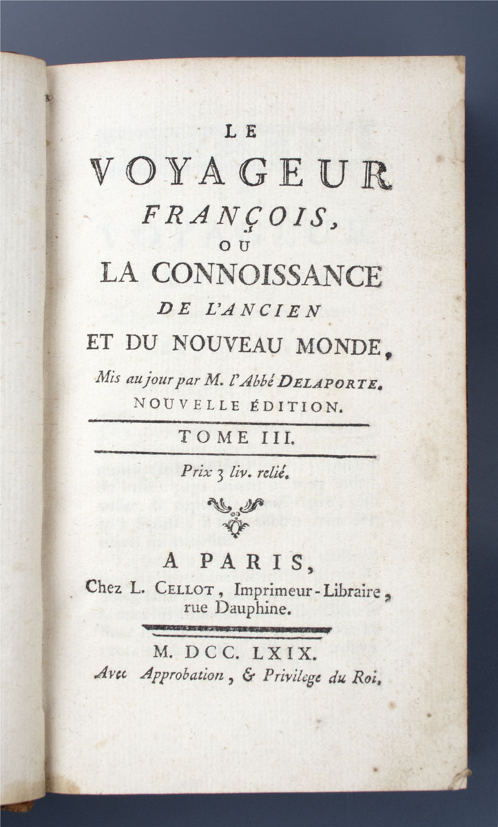 Abbot Delaporte - Le Voyageur Francois (1769)