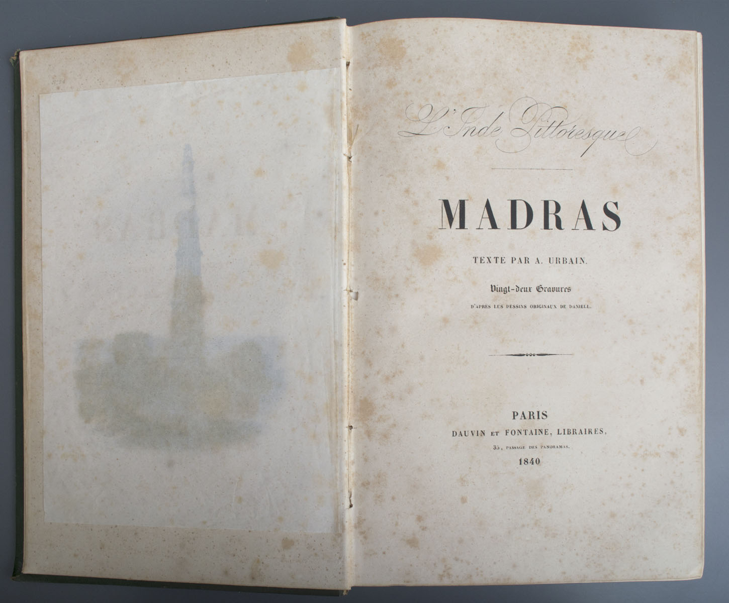 Auguste Urbain - L'Inde Pittoresque - Madras and Bombay (1840)