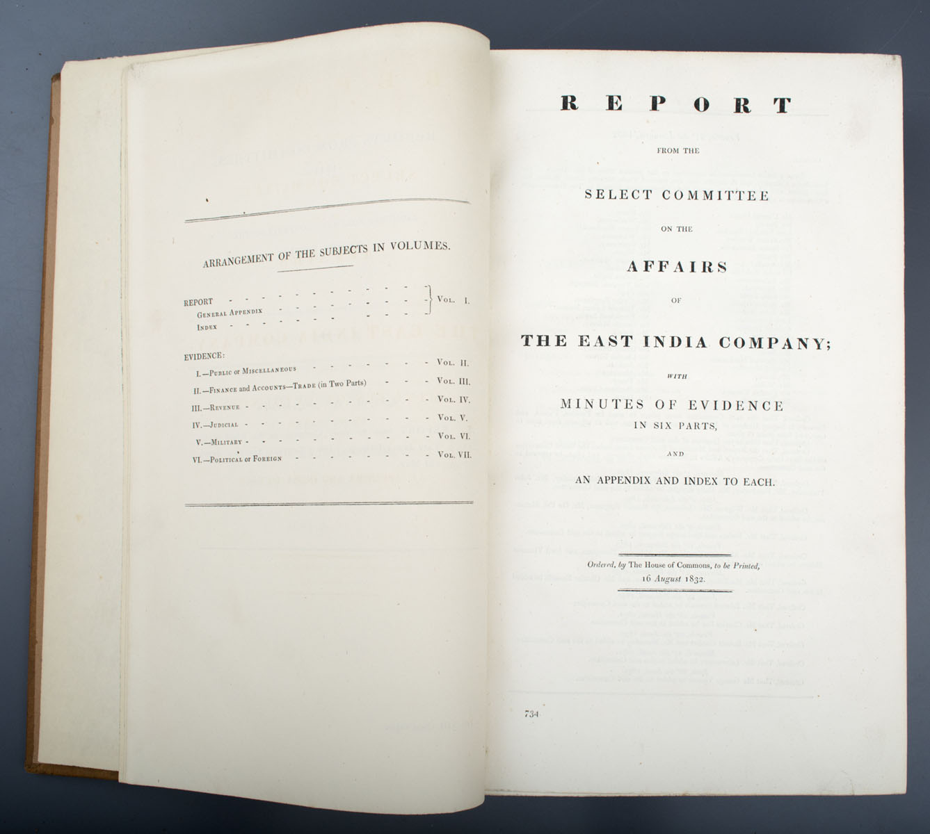 East India Company - Reports from the Select Committee on the Affairs of The East India Company with Minutes of Evidence in Six Parts (1831-2)
