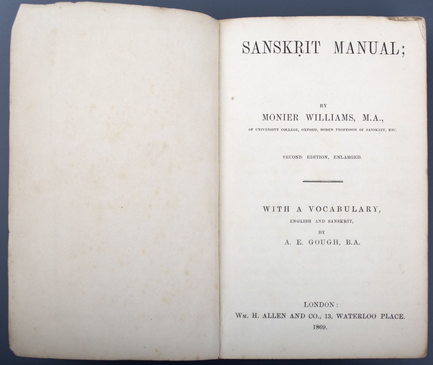 Moiner Williams - Sanskrit Manual (1869)