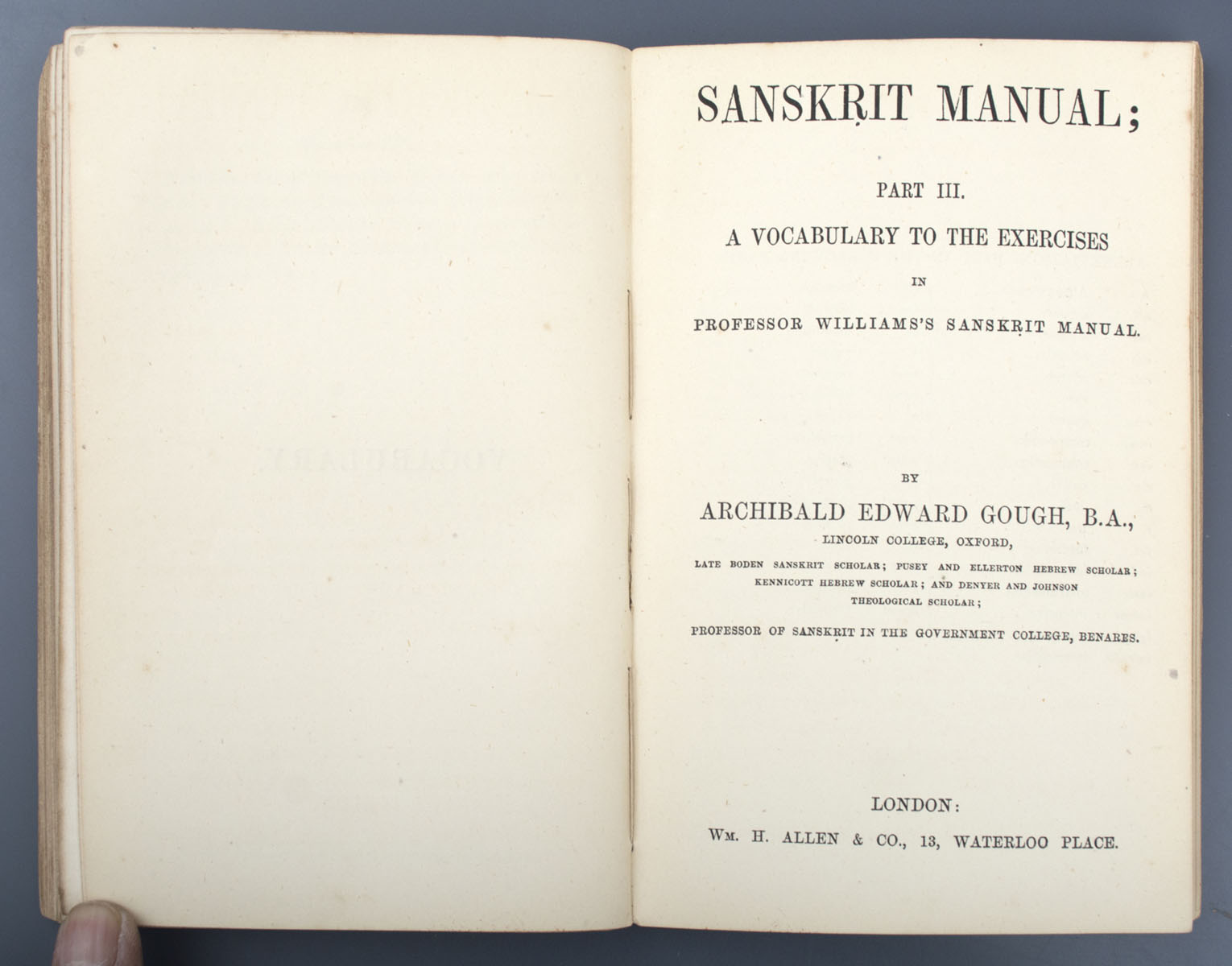 Moiner Williams - Sanskrit Manual (1869)