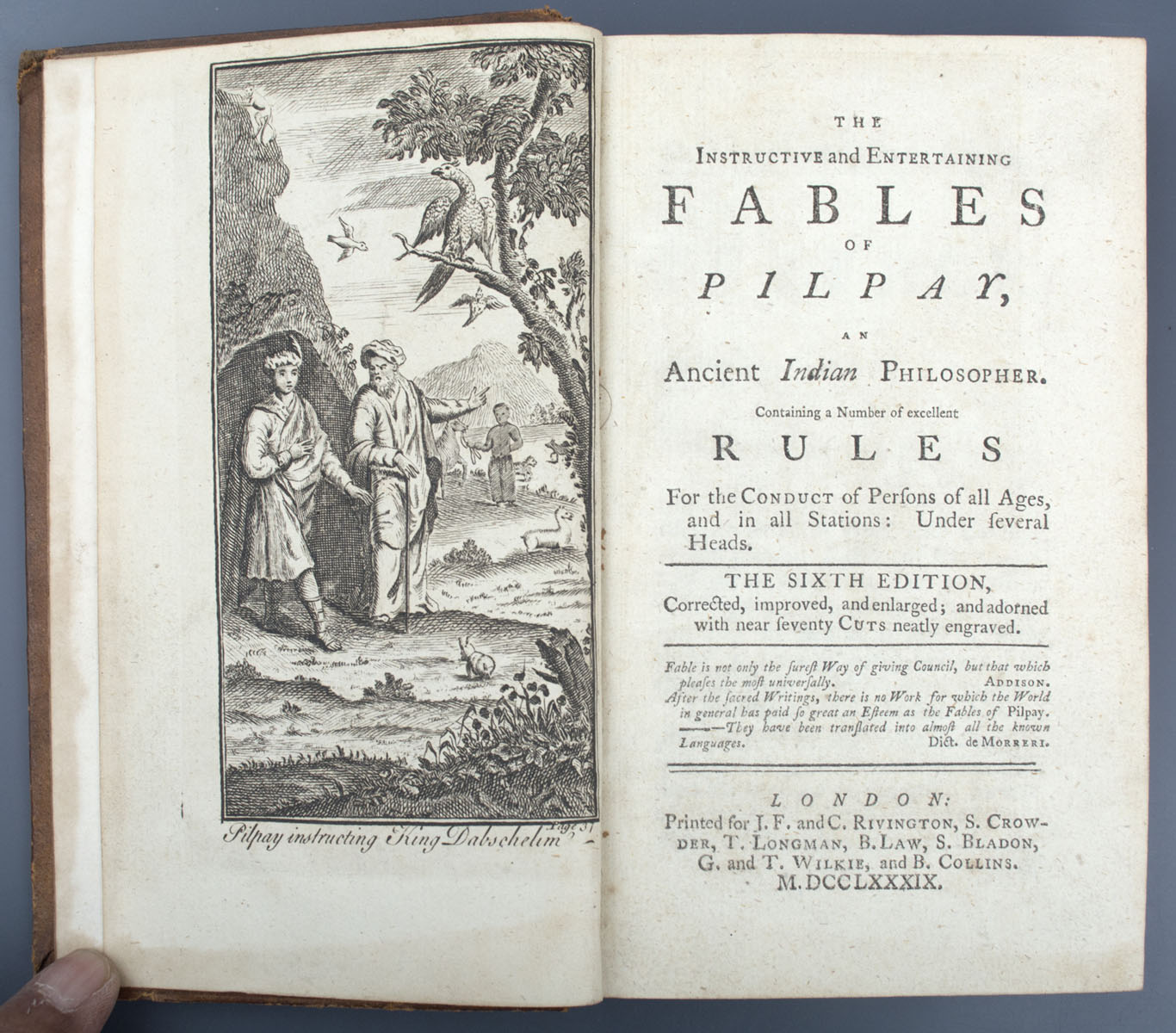 J.F. & C. Rivington and others - The Instructive and Entertaining Fables of Pilpay (1789)