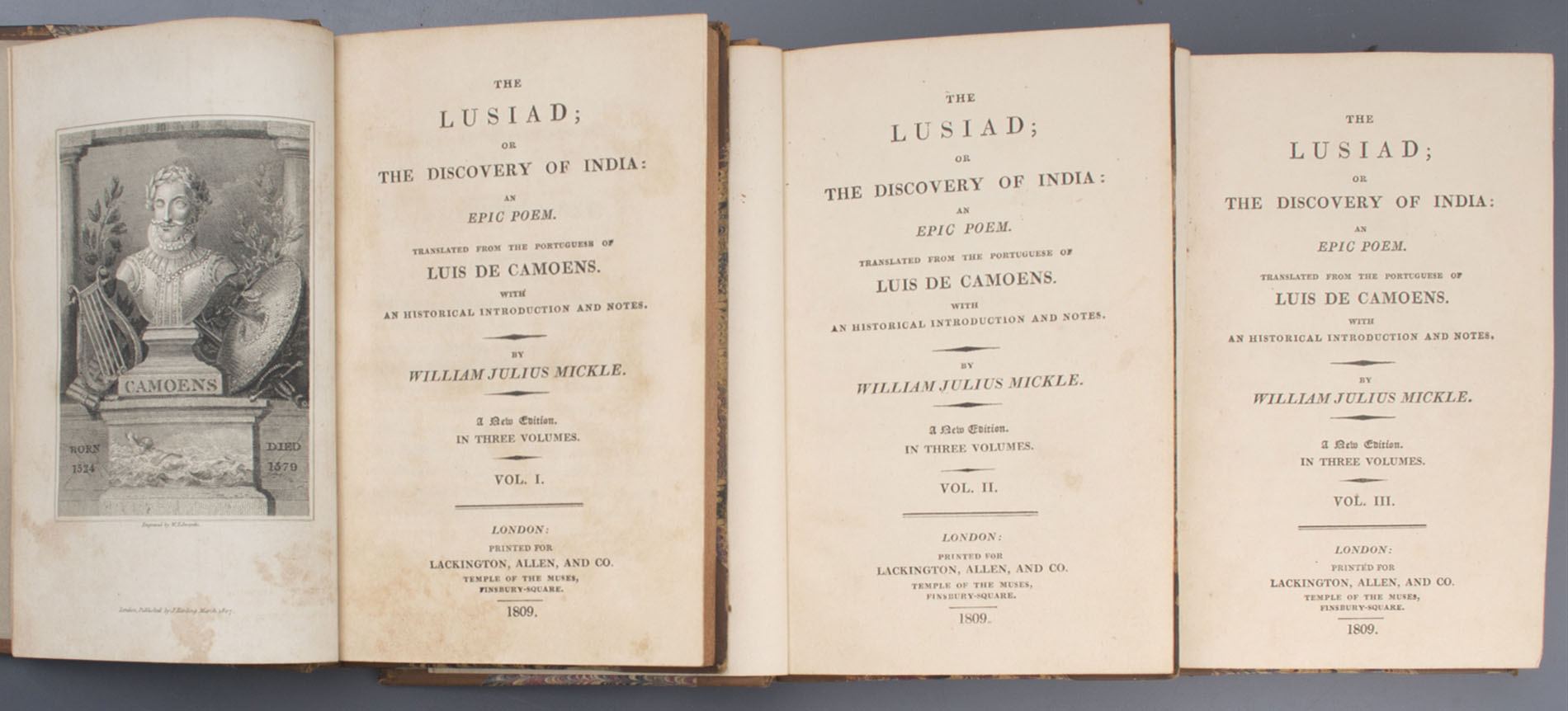 Luis de Camoens - The Lusiad or The Discovery of India (1809)