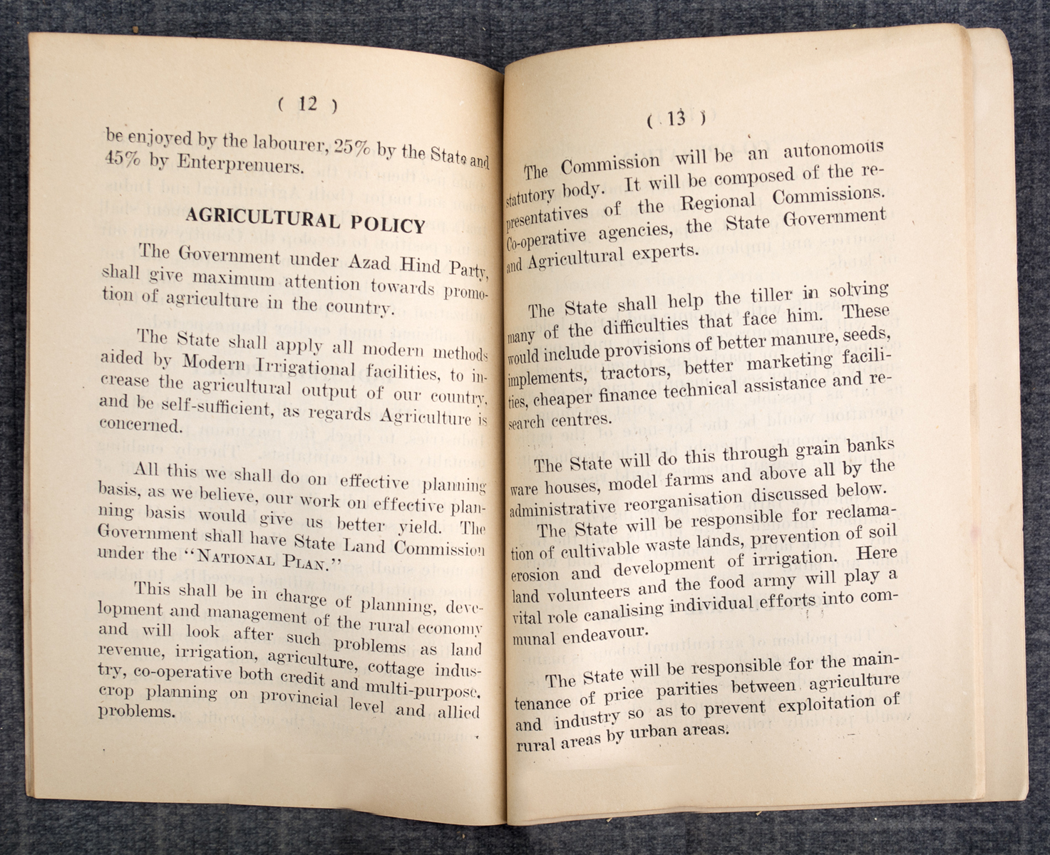 PRITISH CH. RAYCHAUDHURY - Azad Hind Party: Policy and Principles (1967)