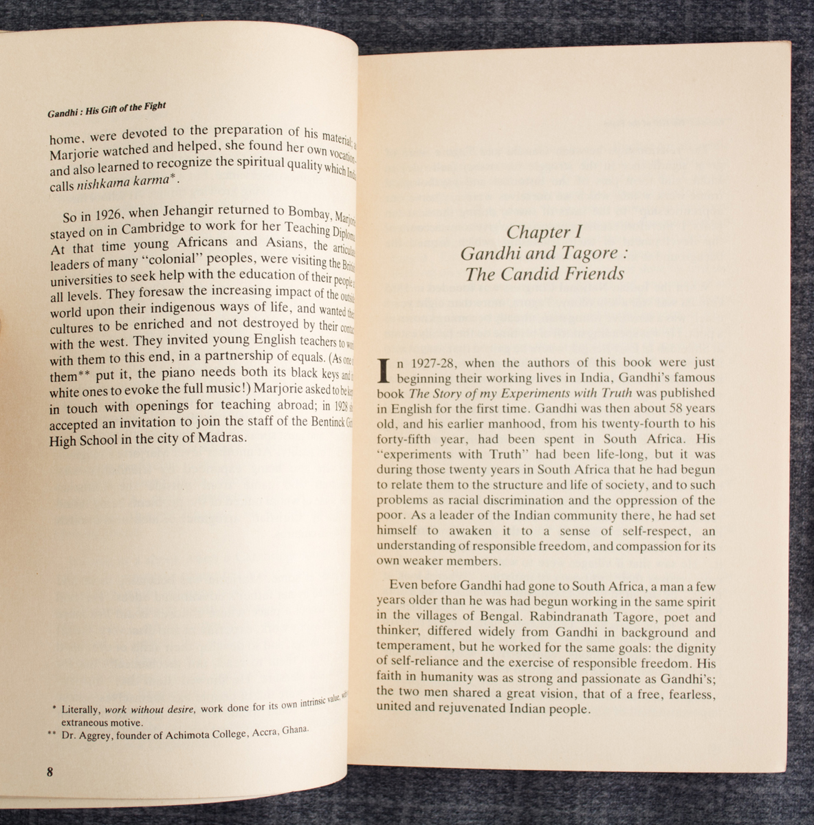 JEHANGIR P. PATEL AND MARJORIE SYKES - Gandhi: His Gift of the Fight (1987)