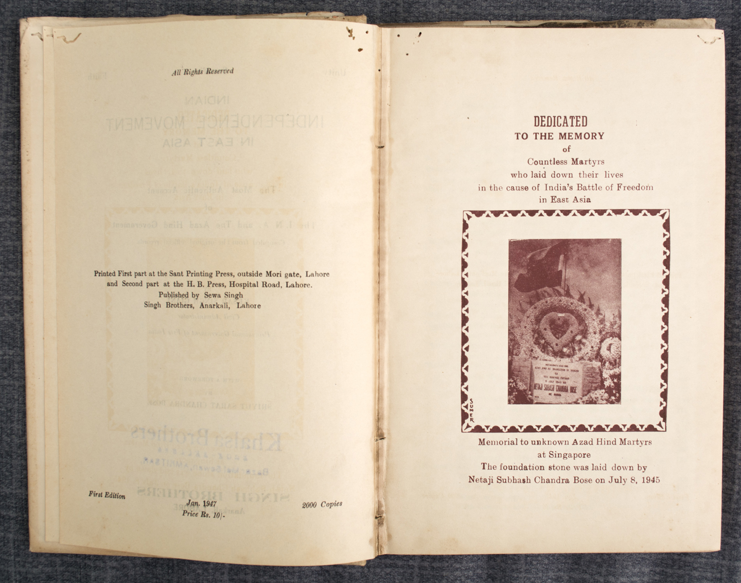 K. S. GIANI - Indian Independence Movement in East Asia (1947)