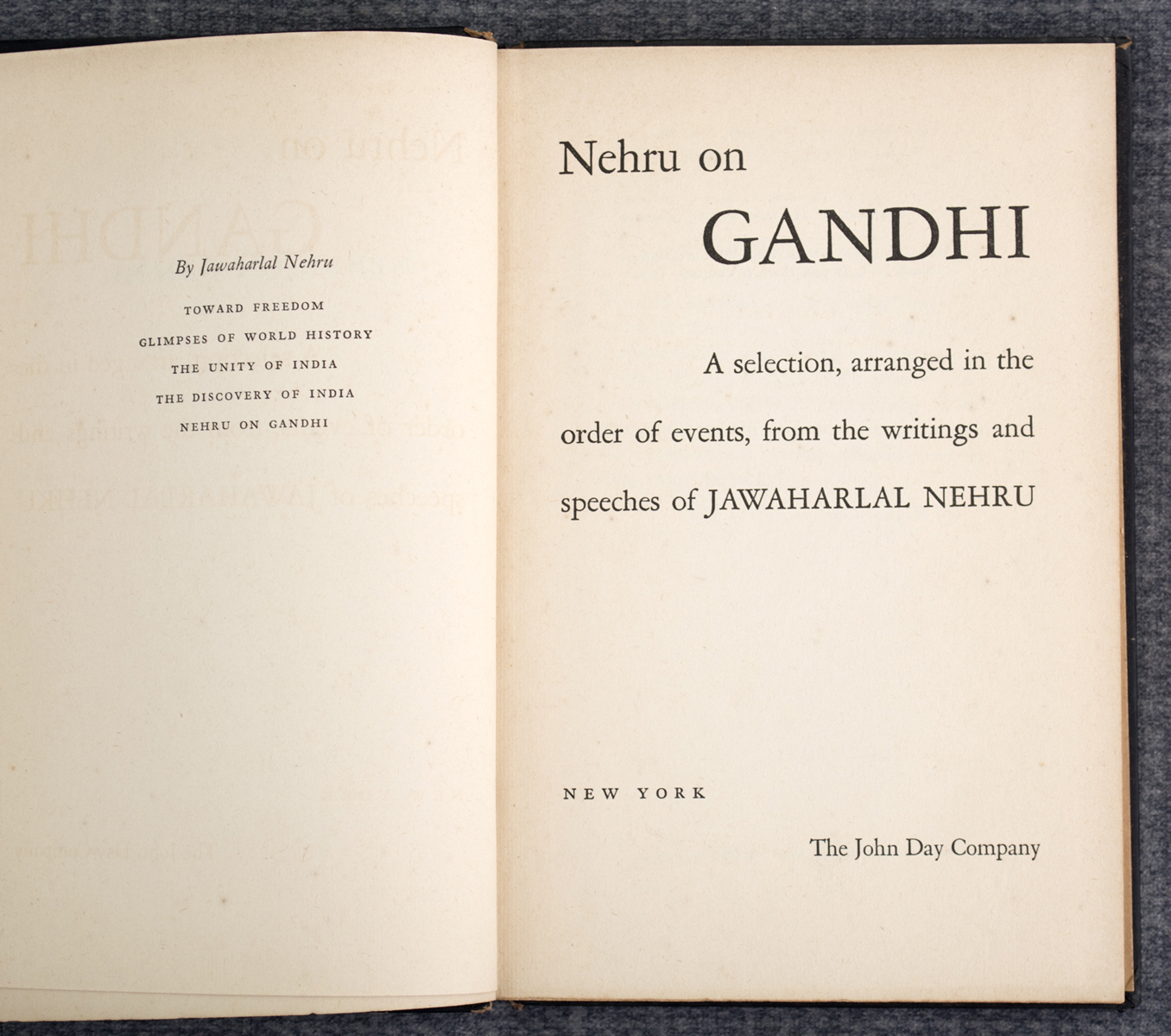 RICAHRD J. WALSH - Nehru on Gandhi (1948)