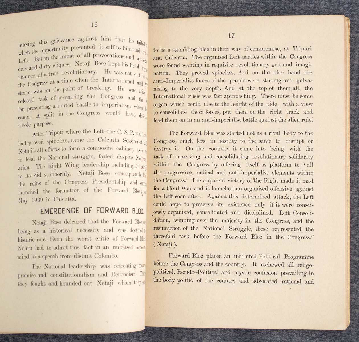 NETAJI SUBHAS CHANDRA BOSE - Programme of Post - War Revolution (1946)