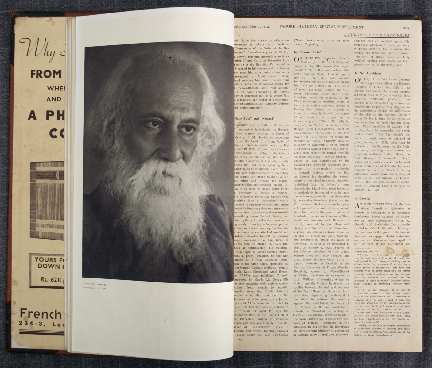 AMAL HOME - The Calcutta Municipal Gazette: Tagore Birthday Special Supplement (May 1941)