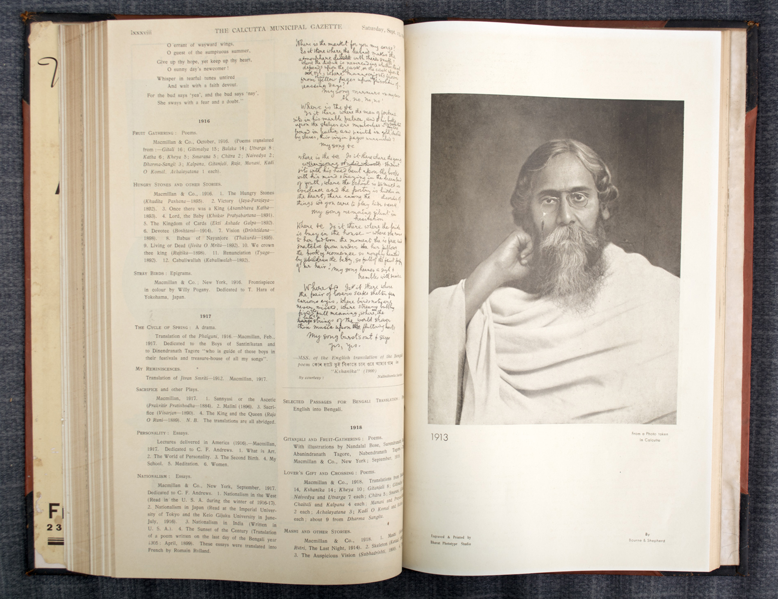 AMAL HOME - The Calcutta Municipal Gazette: Tagore Birthday Special Supplement (May 1941)