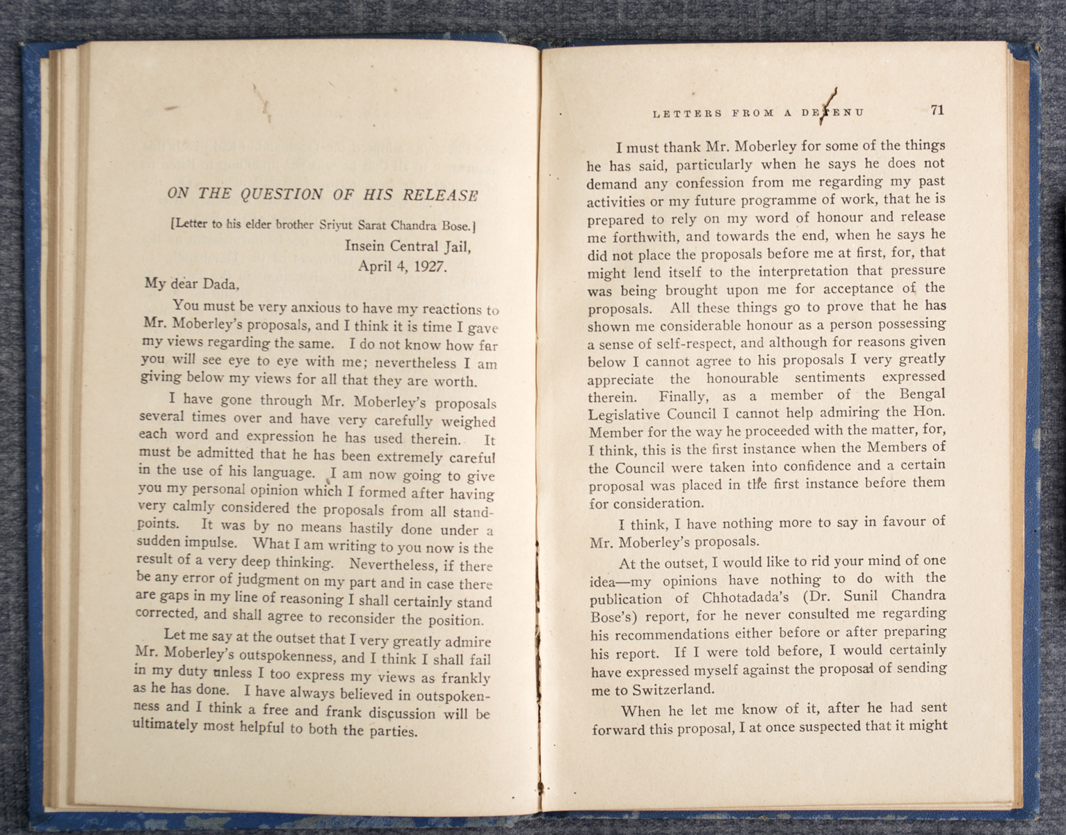 SUBHAS CHANDRA BOSE - The Mission of Life (1949)