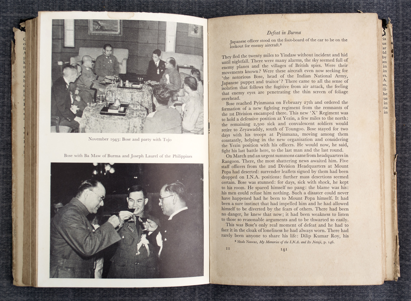 HUGH TOYE - The Springing Tiger: A Study of Subhas Chandra Bose (1959)