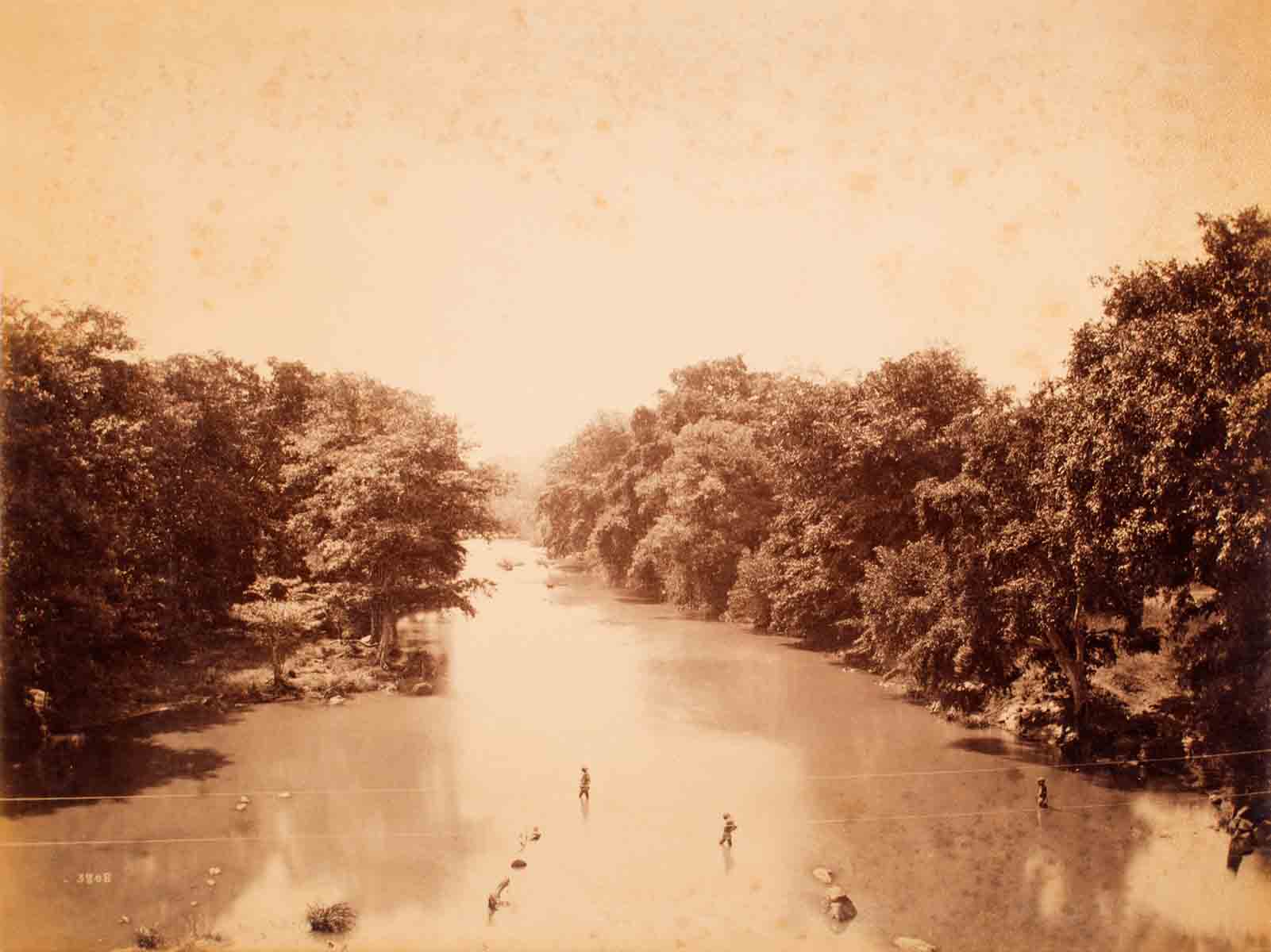 Raja Deen Dayal Pakhal Ruin from Garla Bridge (1888)