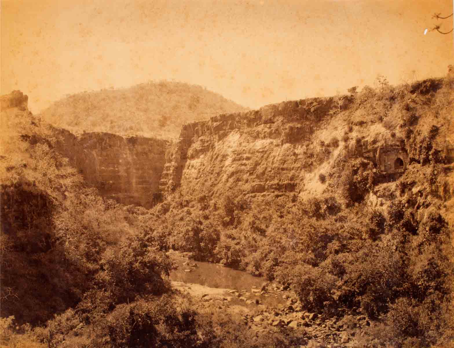 Raja Deen Dayal Valley of Ajunta Caves (1888)