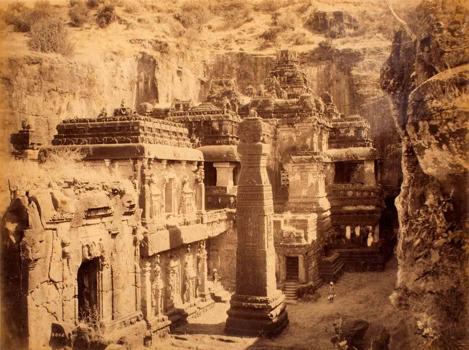 Raja Deen Dayal The Kailas Rock Cut Temple (1888)