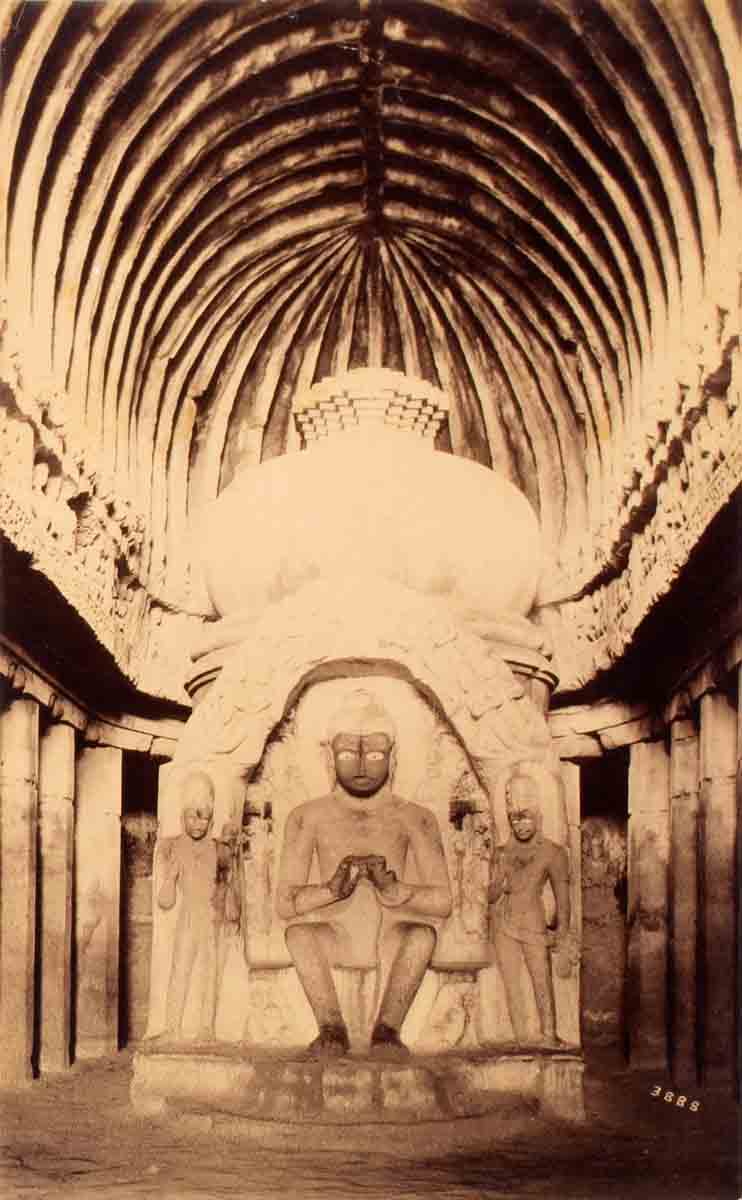 Raja Deen Dayal Interior of Sotar-ki-Jhonpri Cave, Ellora (1888)