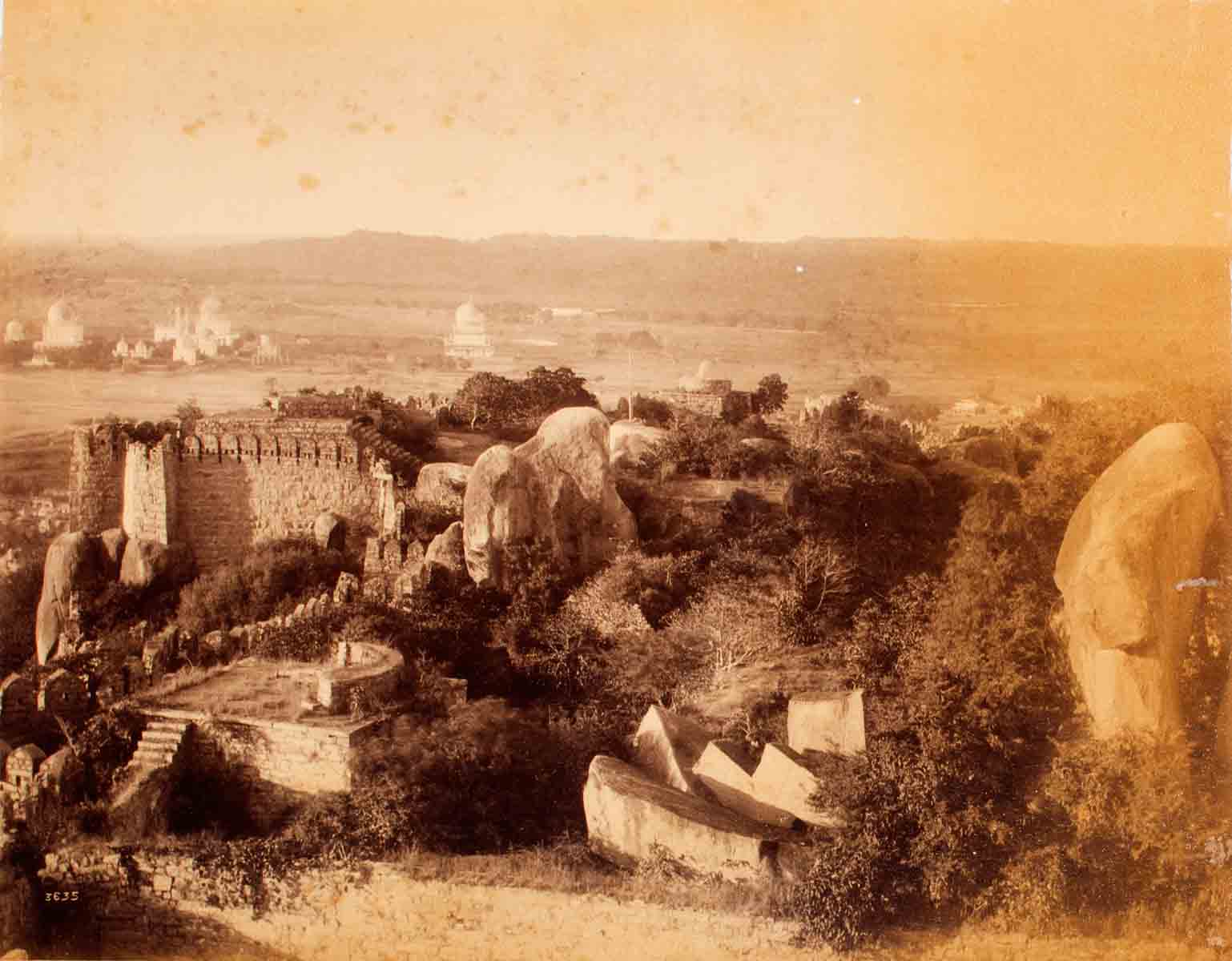 Raja Deen Dayal View from Bala-Hissar, Golconda (1888)