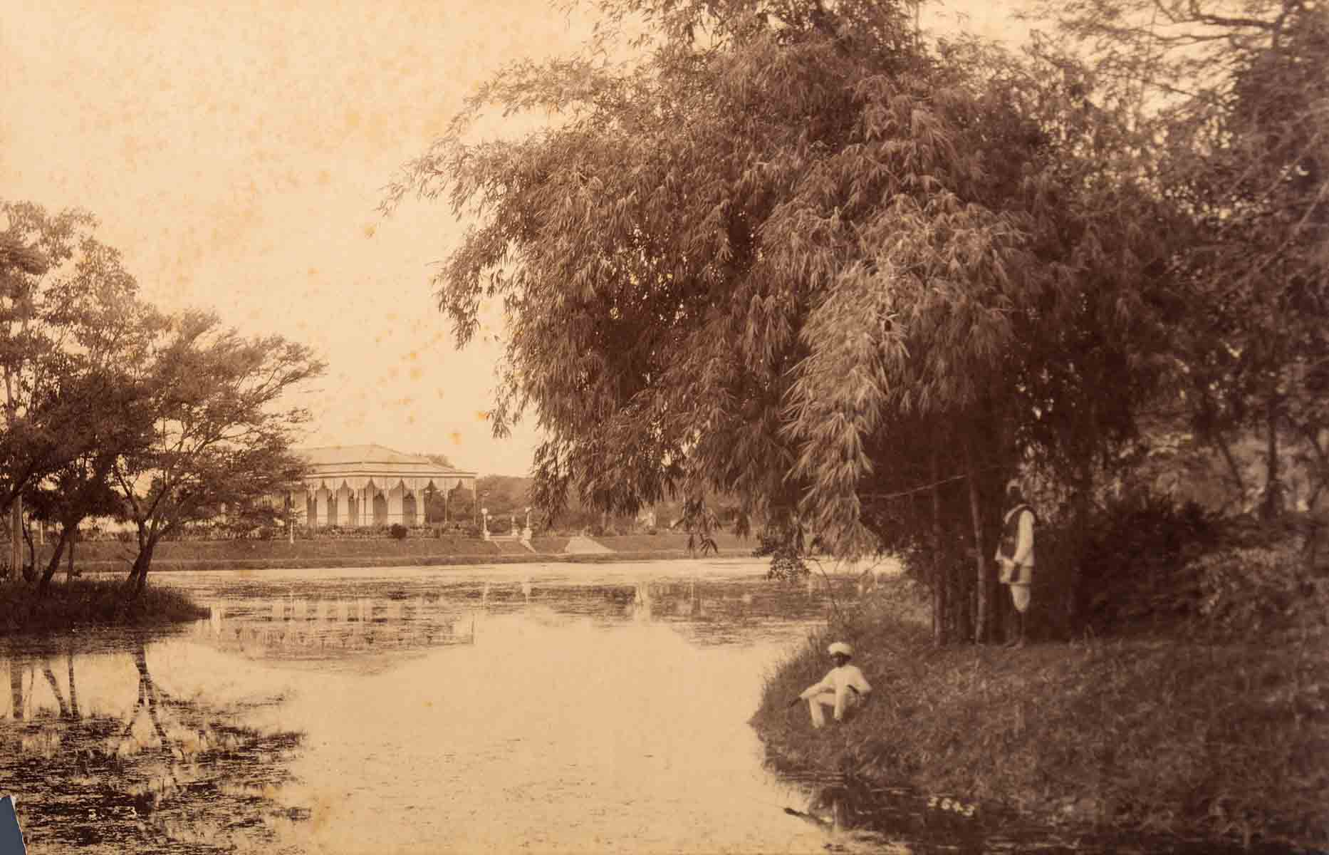 Raja Deen Dayal Lake in Public Gardens, Chudderghat (1888)