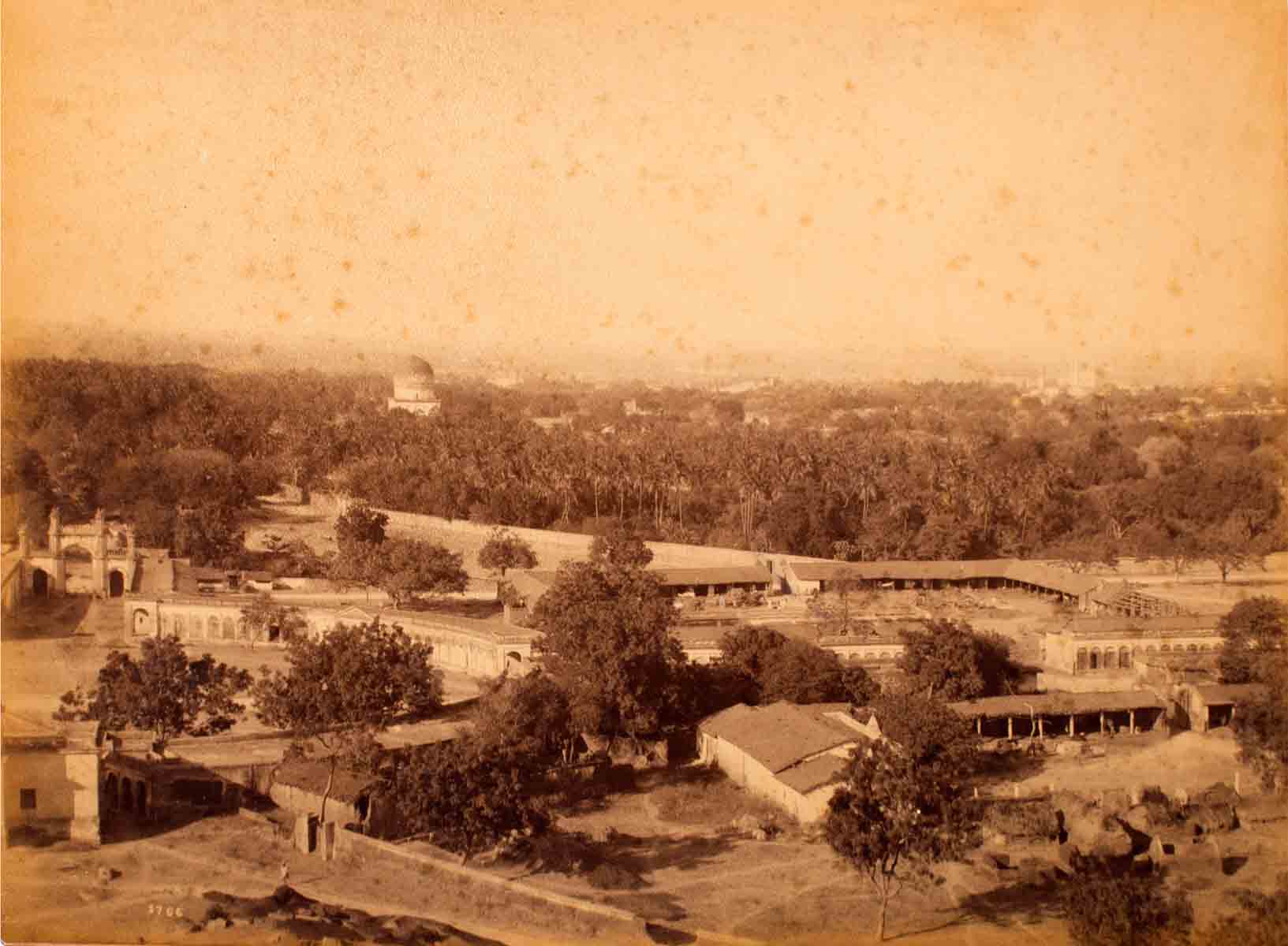 Raja Deen Dayal Distant View of Hyderabad from the South (1888)