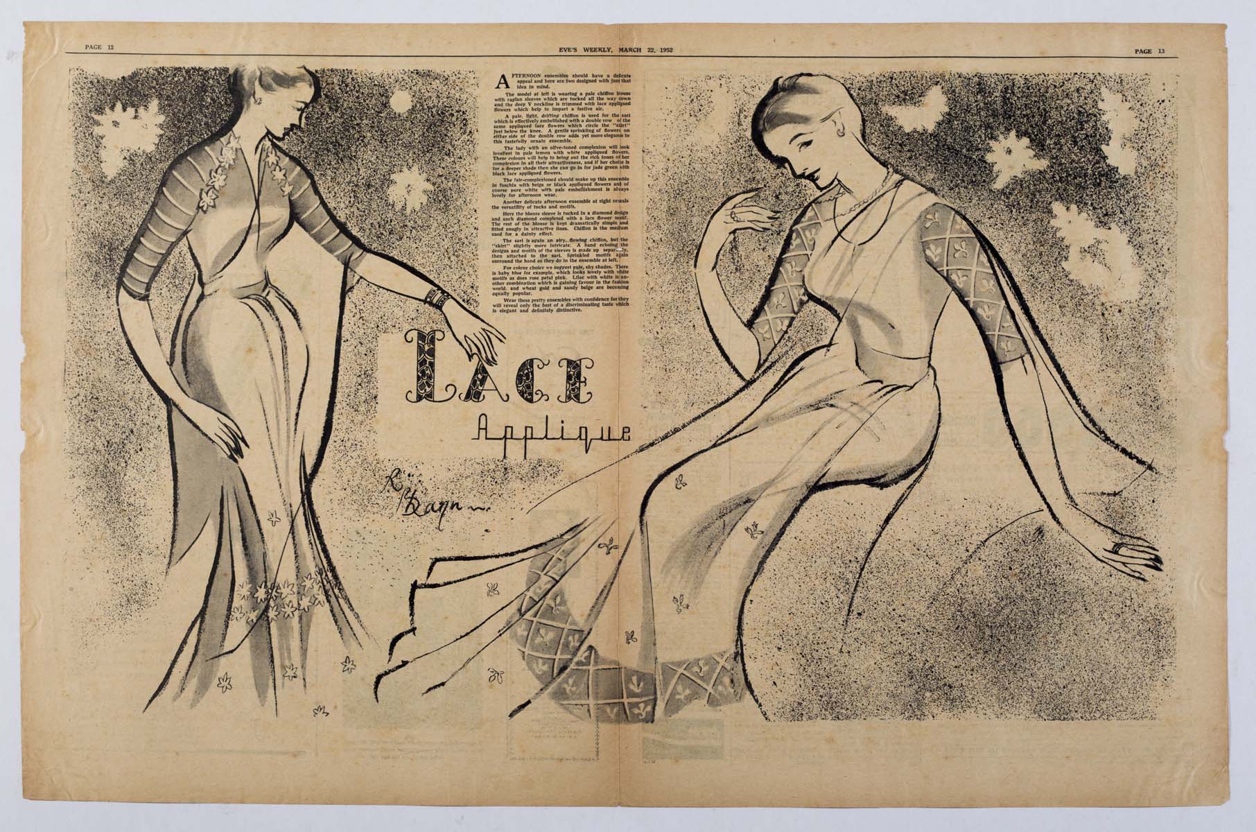 Bhanu Rajopadhye Athaiya (1929) - EVES WEEKLY  SPREAD PAGES