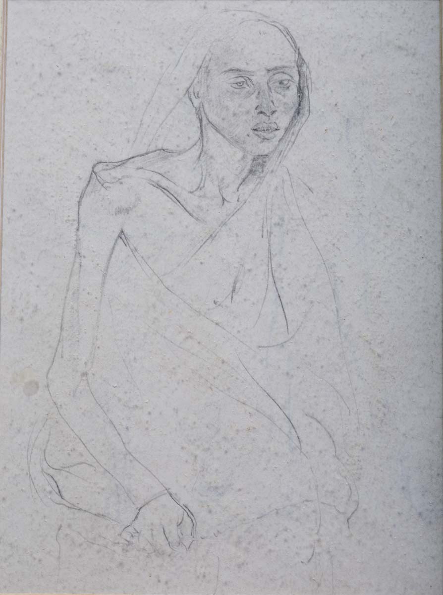 Atul Bose Famine Series Seated Woman 1943