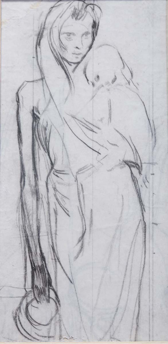 Atul Bose Famine Series Woman and Child 1943