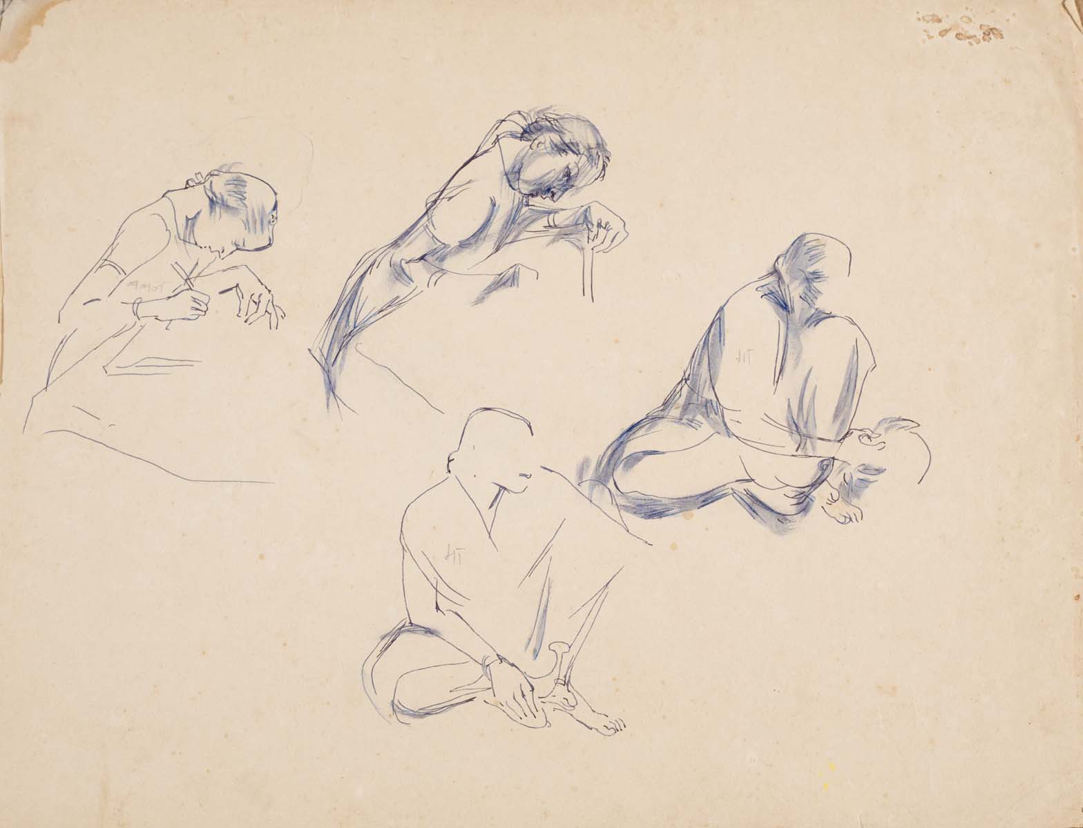 Bhanu Rajopadhye Athaiya (1929) - UNITITLED (Studies)