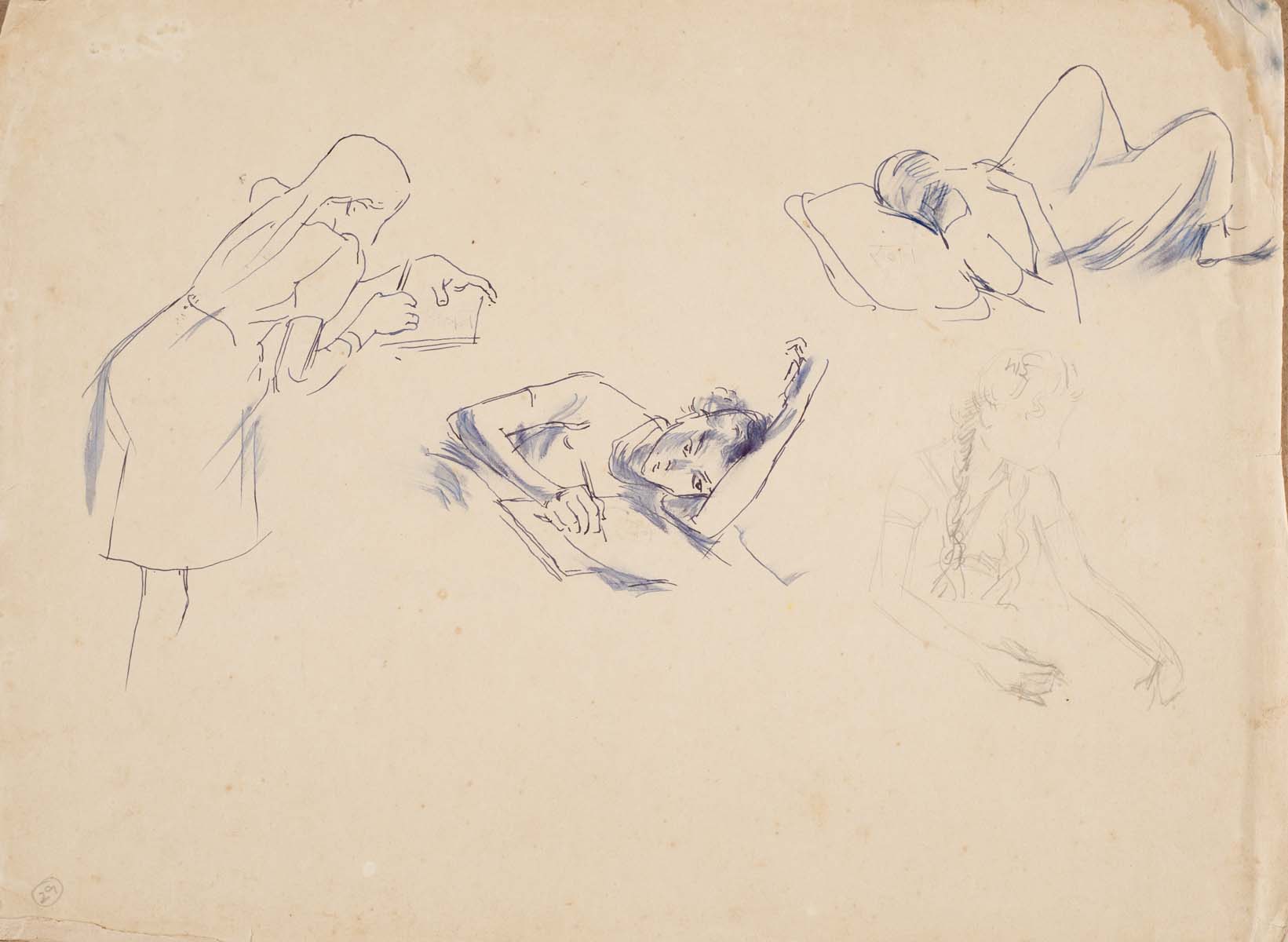 Bhanu Rajopadhye Athaiya (1929) - UNITITLED (Studies)