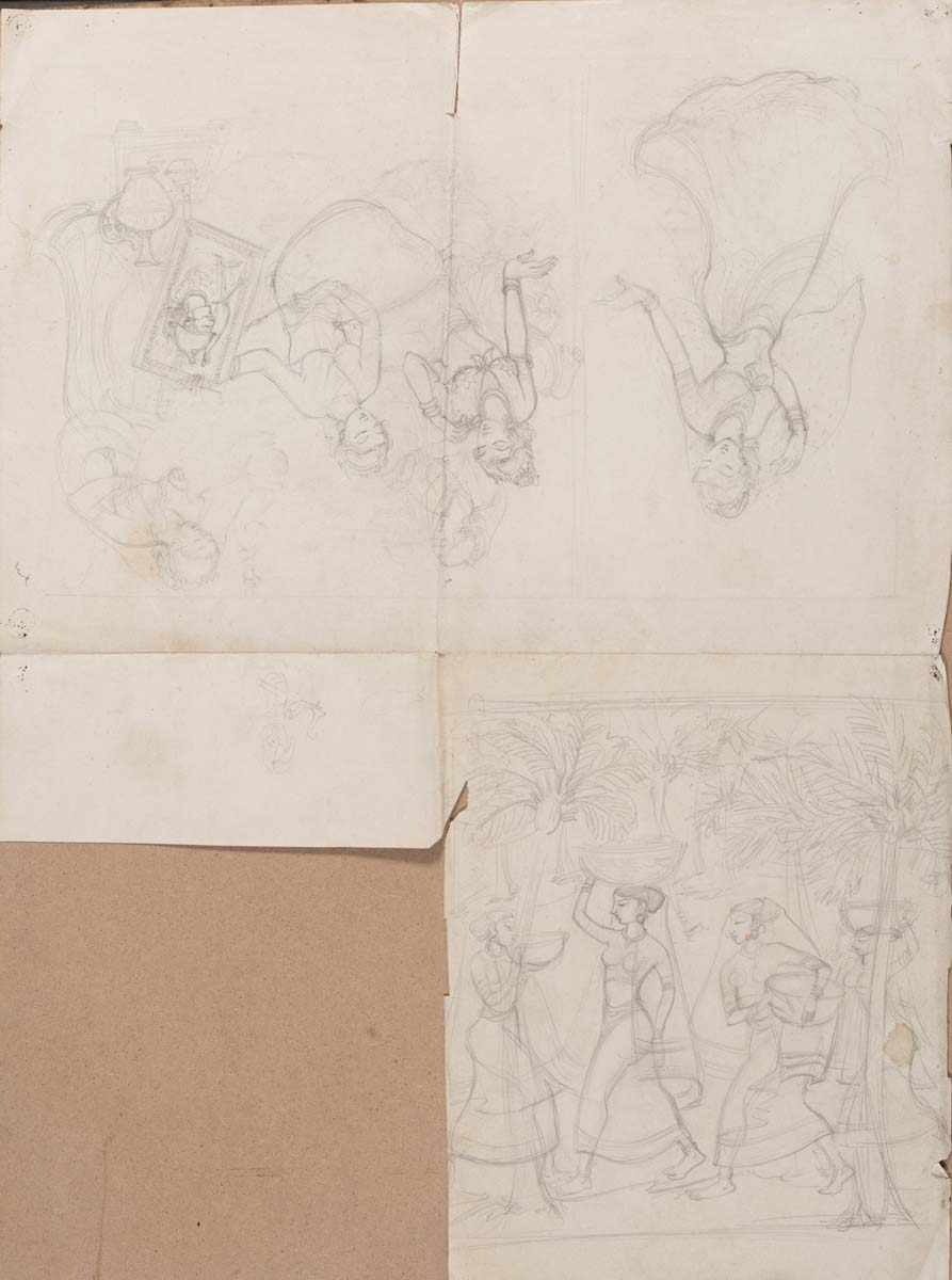 Bhanu Rajopadhye Athaiya (1929) - UNITITLED (Studies)