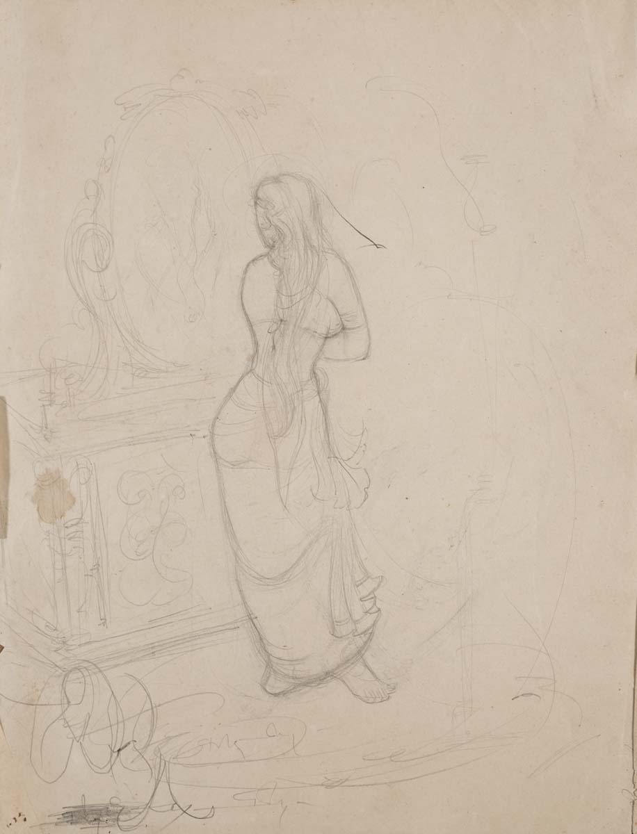 Bhanu Rajopadhye Athaiya (1929) - UNITITLED (Studies)