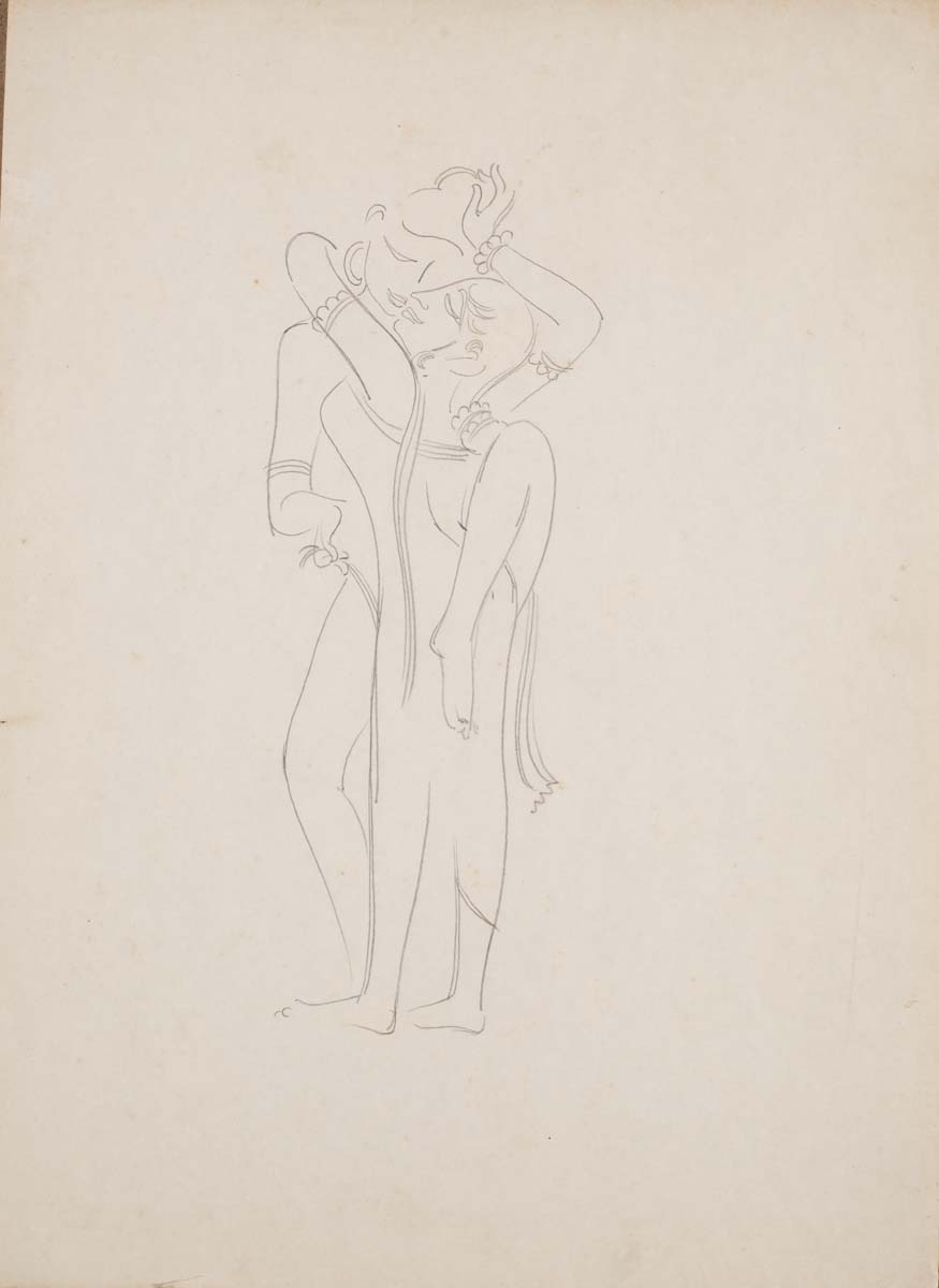 Bhanu Rajopadhye Athaiya (1929) - UNITITLED (Temple Sketches)