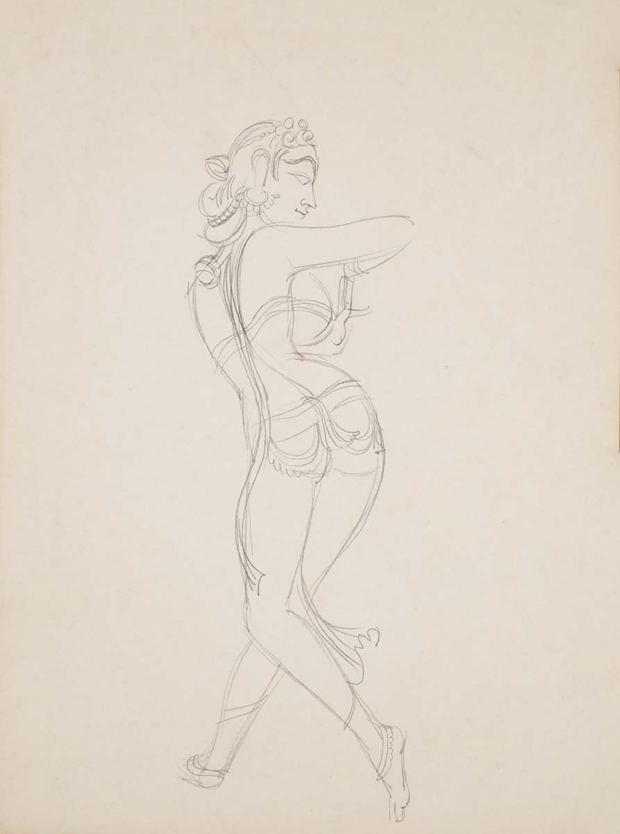 Bhanu Rajopadhye Athaiya (1929) - UNITITLED (Temple Sketches)