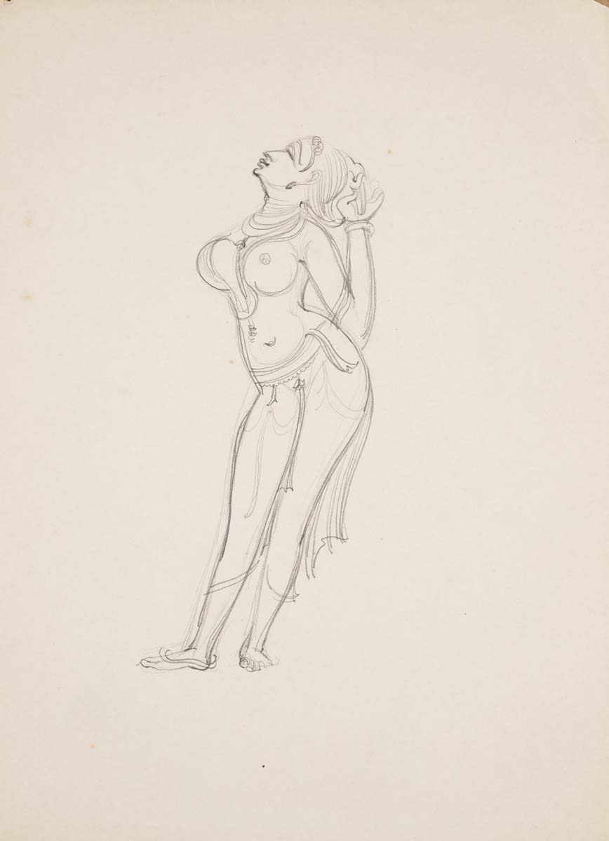 Bhanu Rajopadhye Athaiya (1929) - UNITITLED (Temple Sketches)