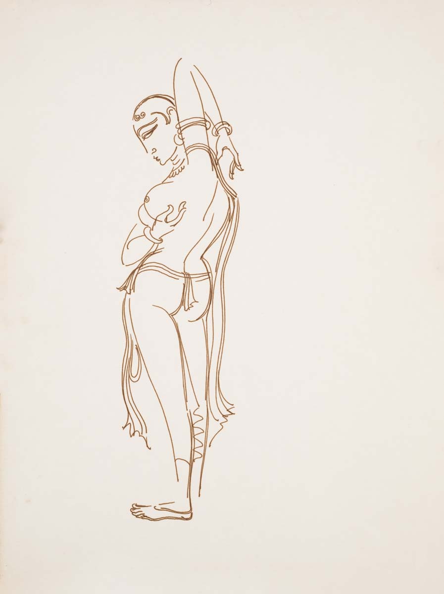 Bhanu Rajopadhye Athaiya (1929) - UNITITLED (Temple Sketches)