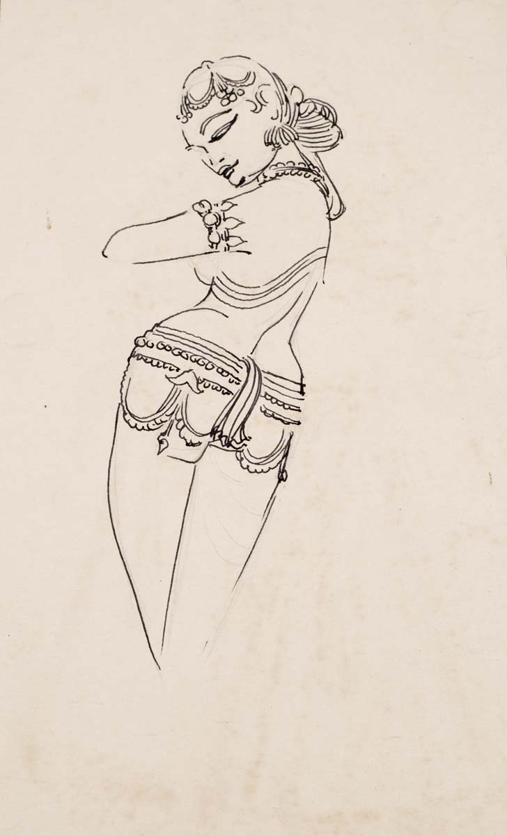 Bhanu Rajopadhye Athaiya (1929) - UNITITLED (Temple Sketches)