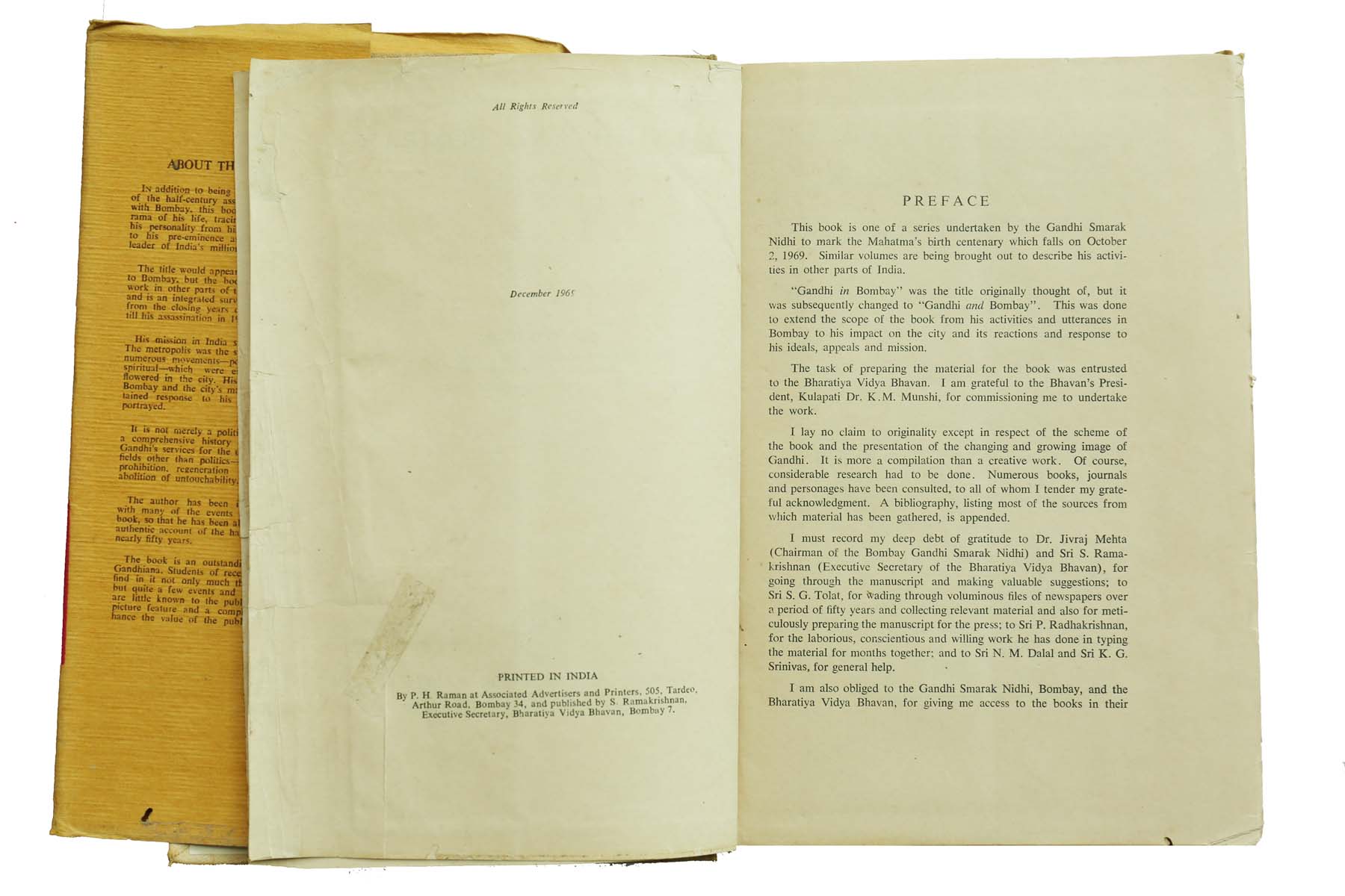 K. Gopalaswami - GANDHI AND BOMBAY (1969)