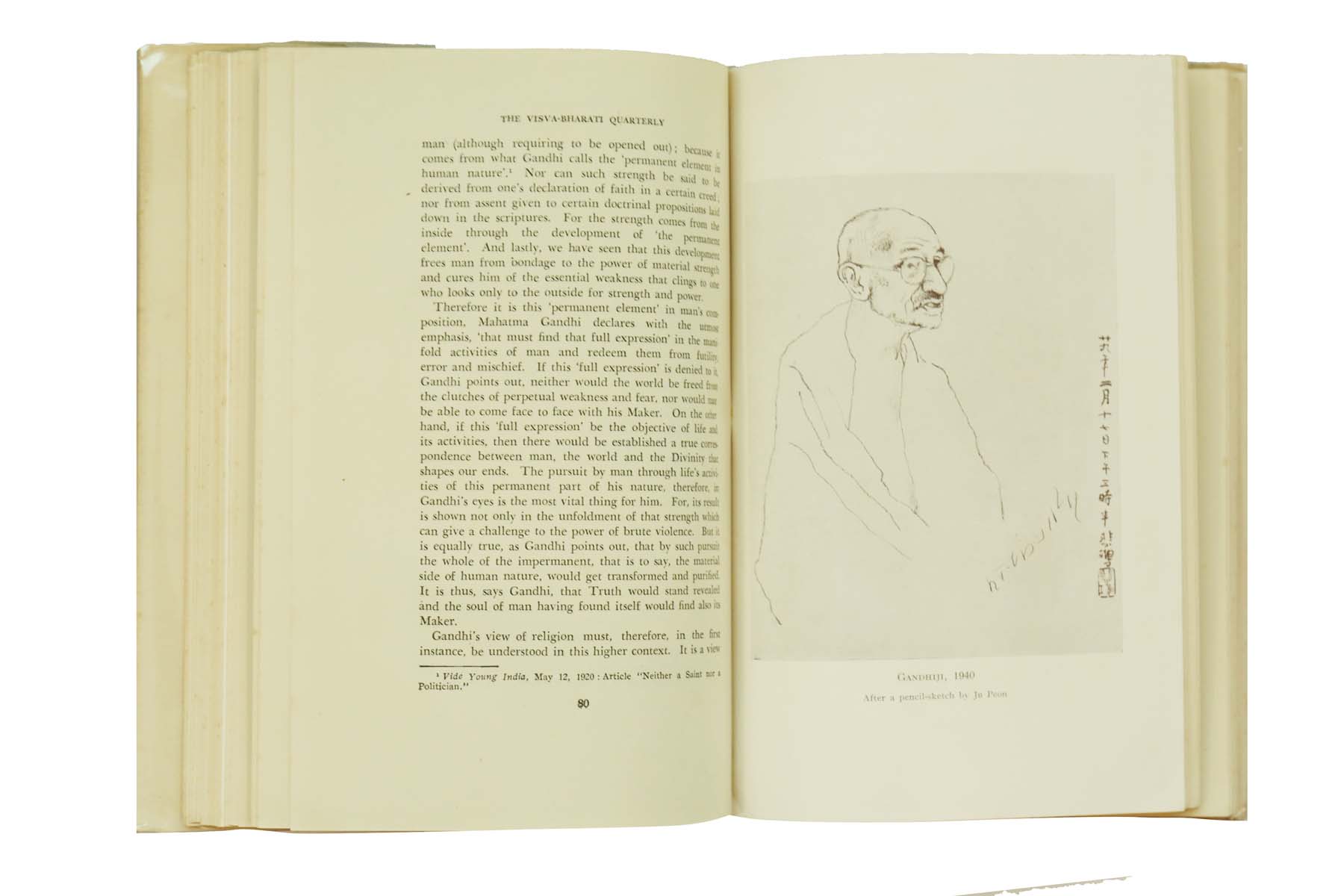 The Visva- Bharati Quarterly Santiniketan - GANDHI MEMORIAL PEACE NUMBER (1949)