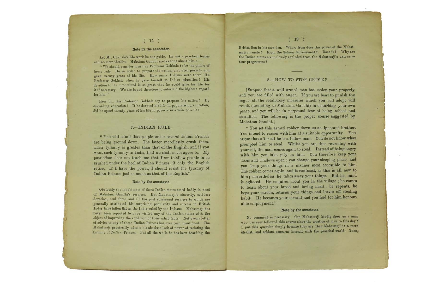 Maulvi Idris Ahmad - GANDHISM UNVEILED (1921)