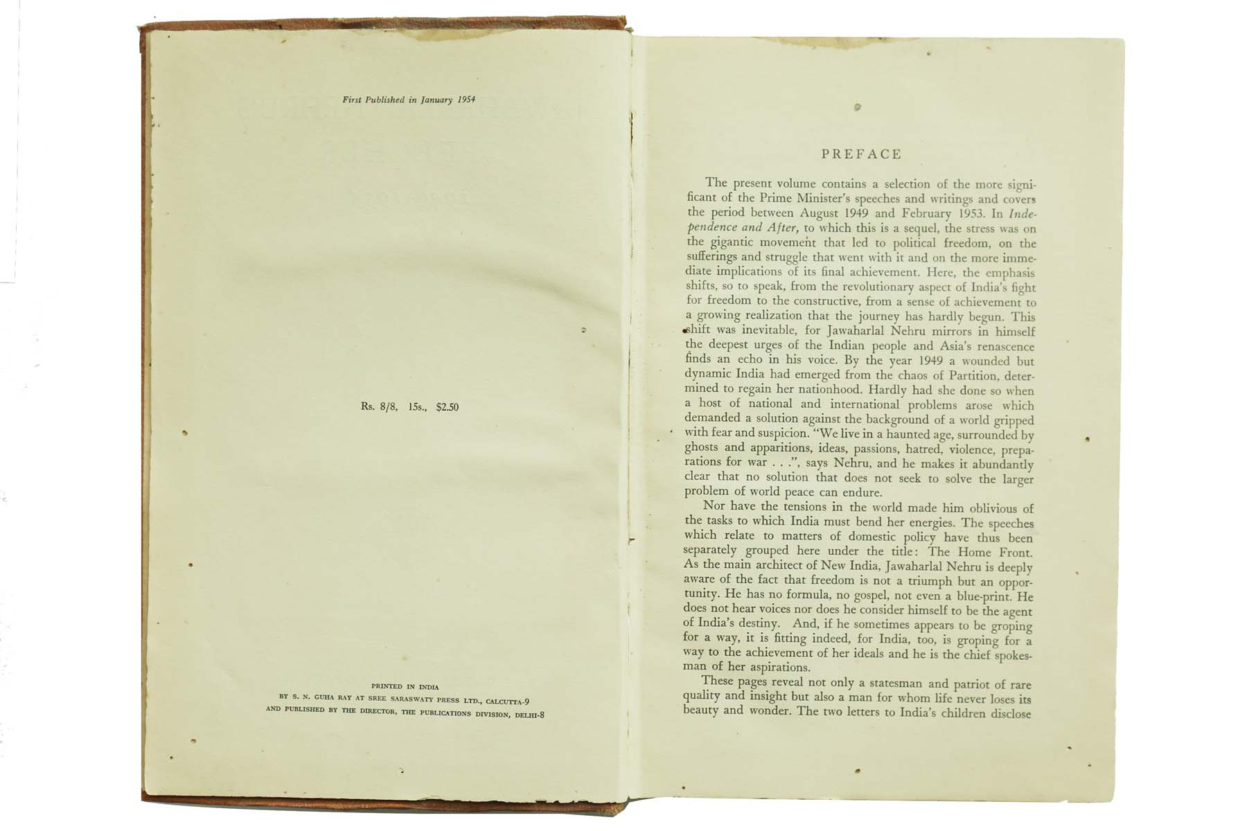 Jawaharlal Nehru - JAWAHARLAL NEHRU'S SPEECHES 1949-1953 (1954)