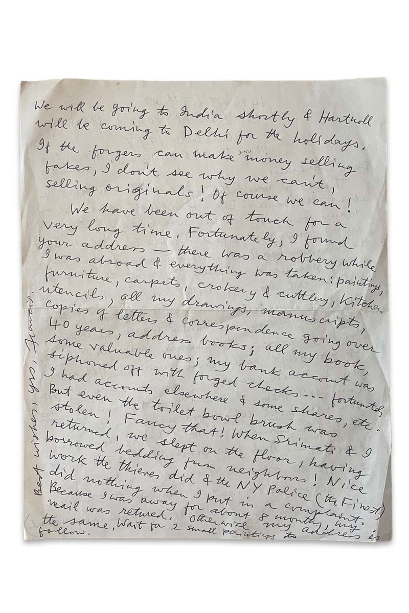 Francis Newton Souza (1924 - 2002) - LETTERS (1988)